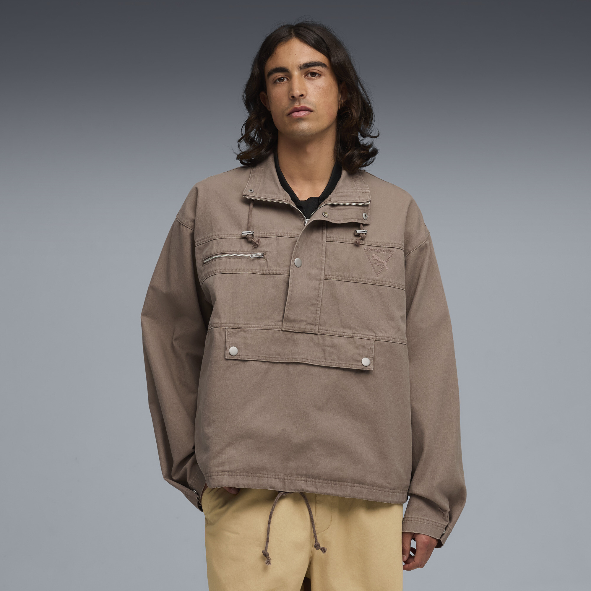 Анорак PUMA x REPRESENT Jacket Men | Цвет: Коричневый | Pine Bark