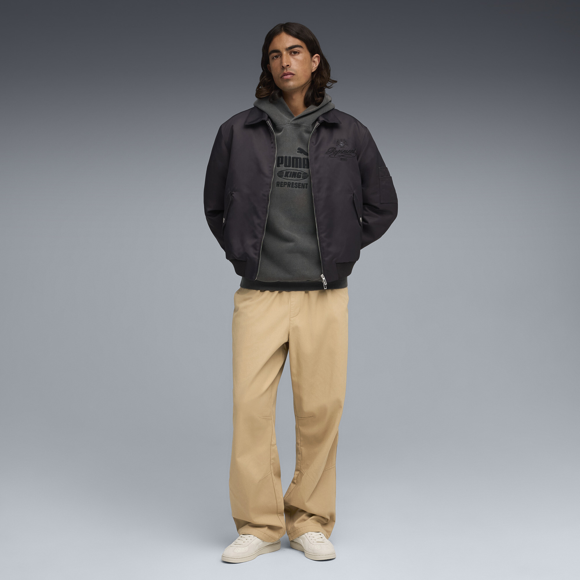 PUMA x REPRESENT hoodie voor Heren, Grijs, Maat XL thumbnail 6