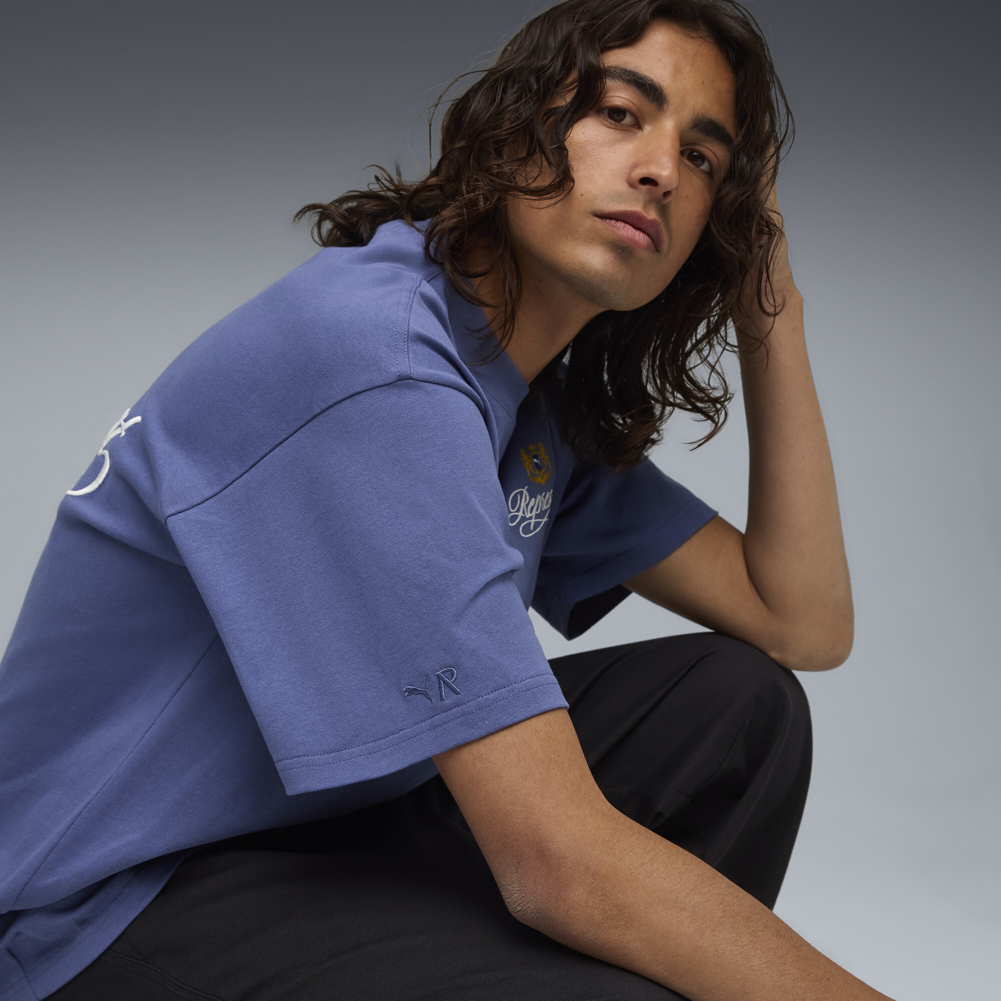 PUMA x REPRESENT T-shirt met grafische print voor Heren, Blauw, Maat L thumbnail 7