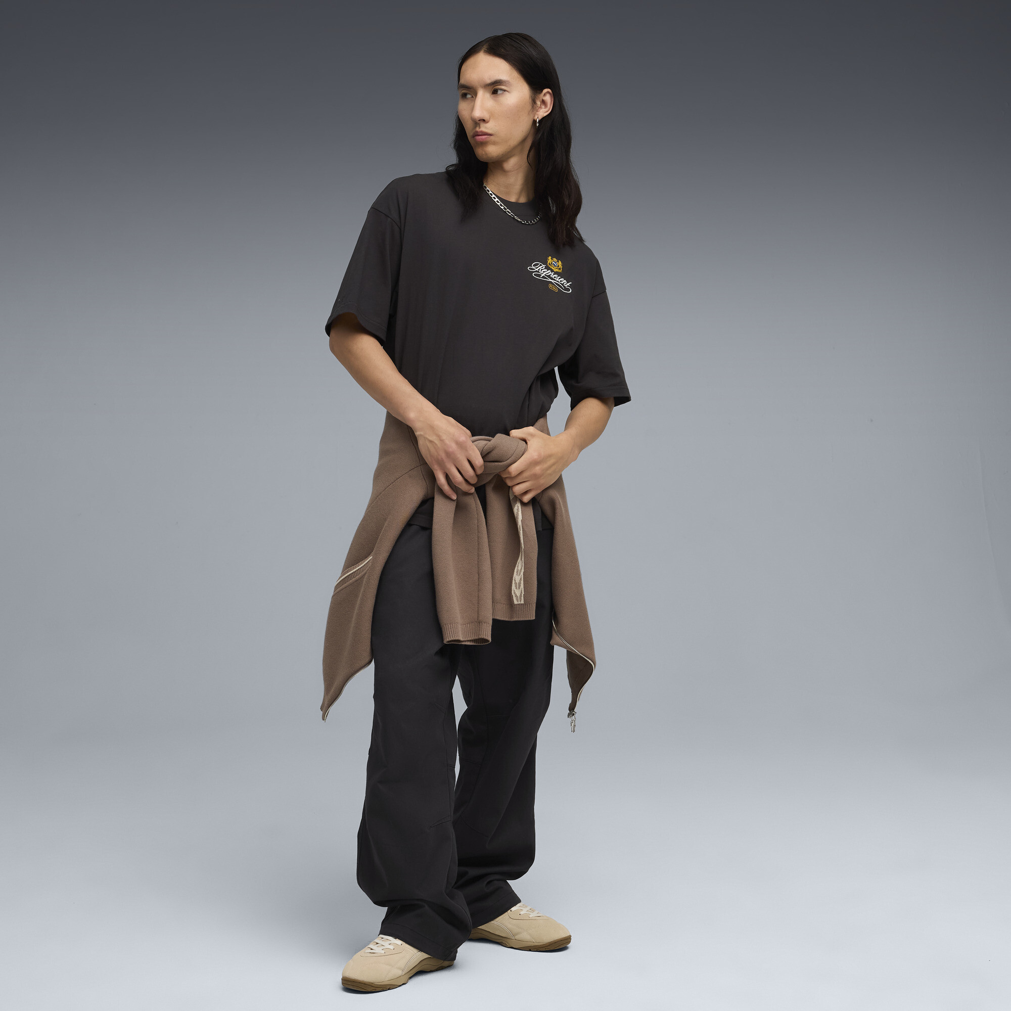 PUMA x REPRESENT T-shirt met grafische print voor Heren, Grijs, Maat S thumbnail 6