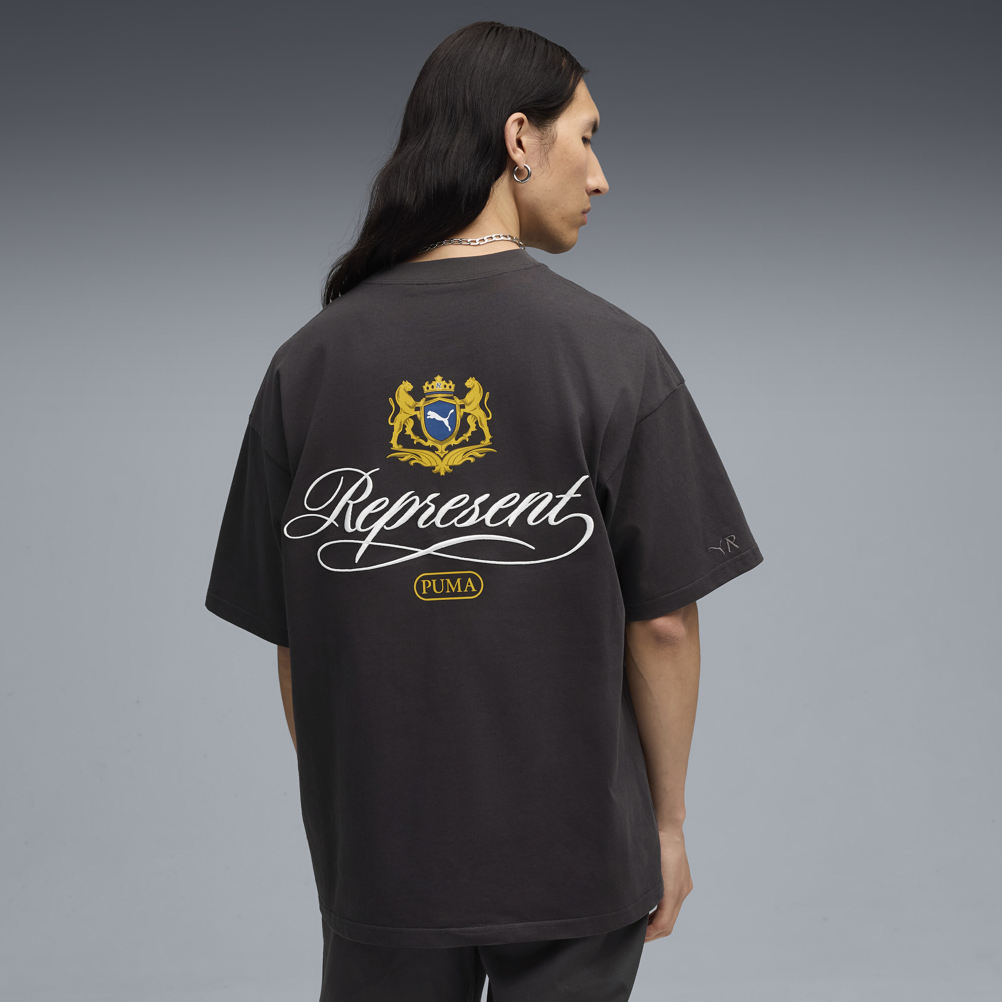 PUMA x REPRESENT T-shirt met grafische print voor Heren, Grijs, Maat S thumbnail 5