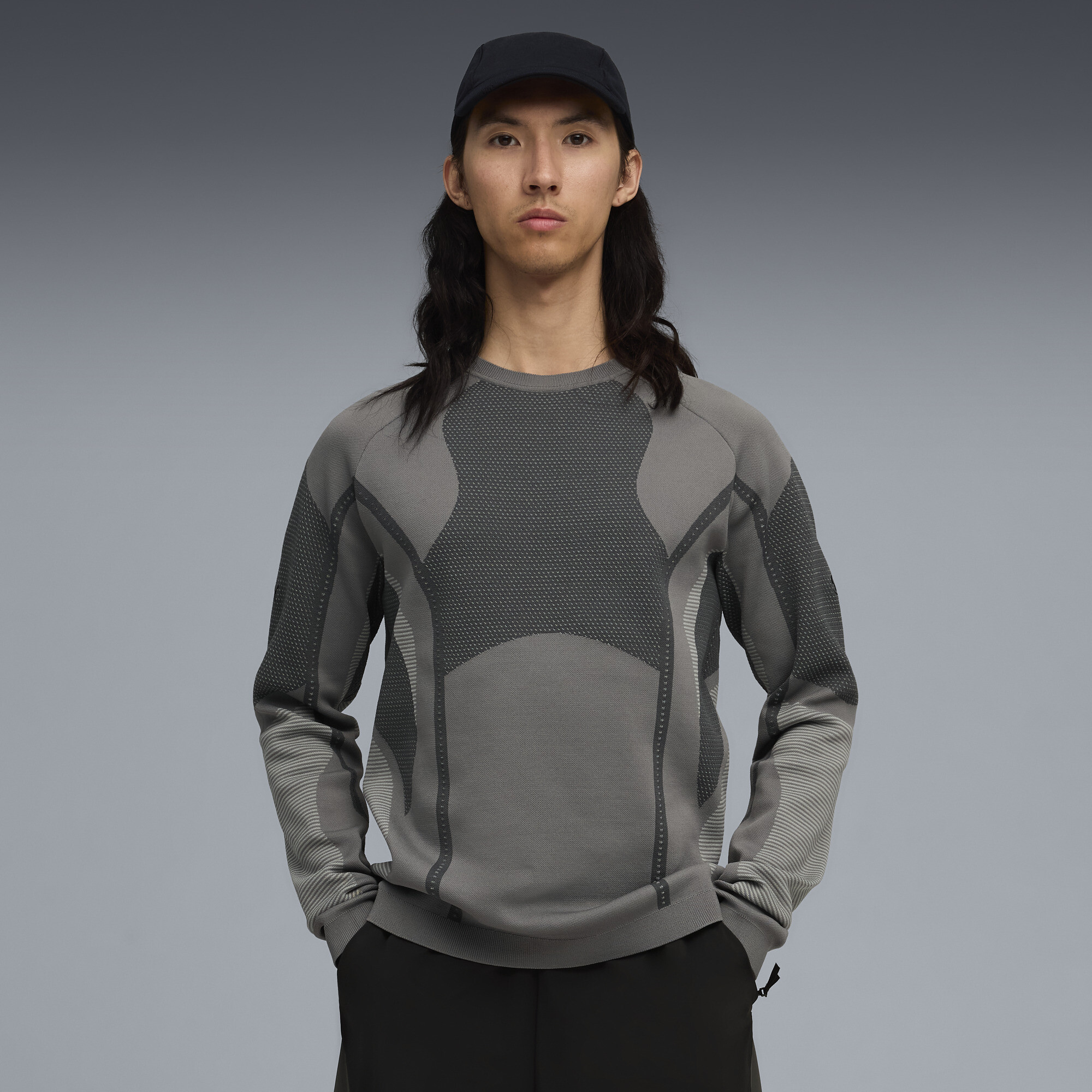 Лонслів PUMA x SAN SAN GEAR Knit Top Men | Колір: Сірий | Cool Mid