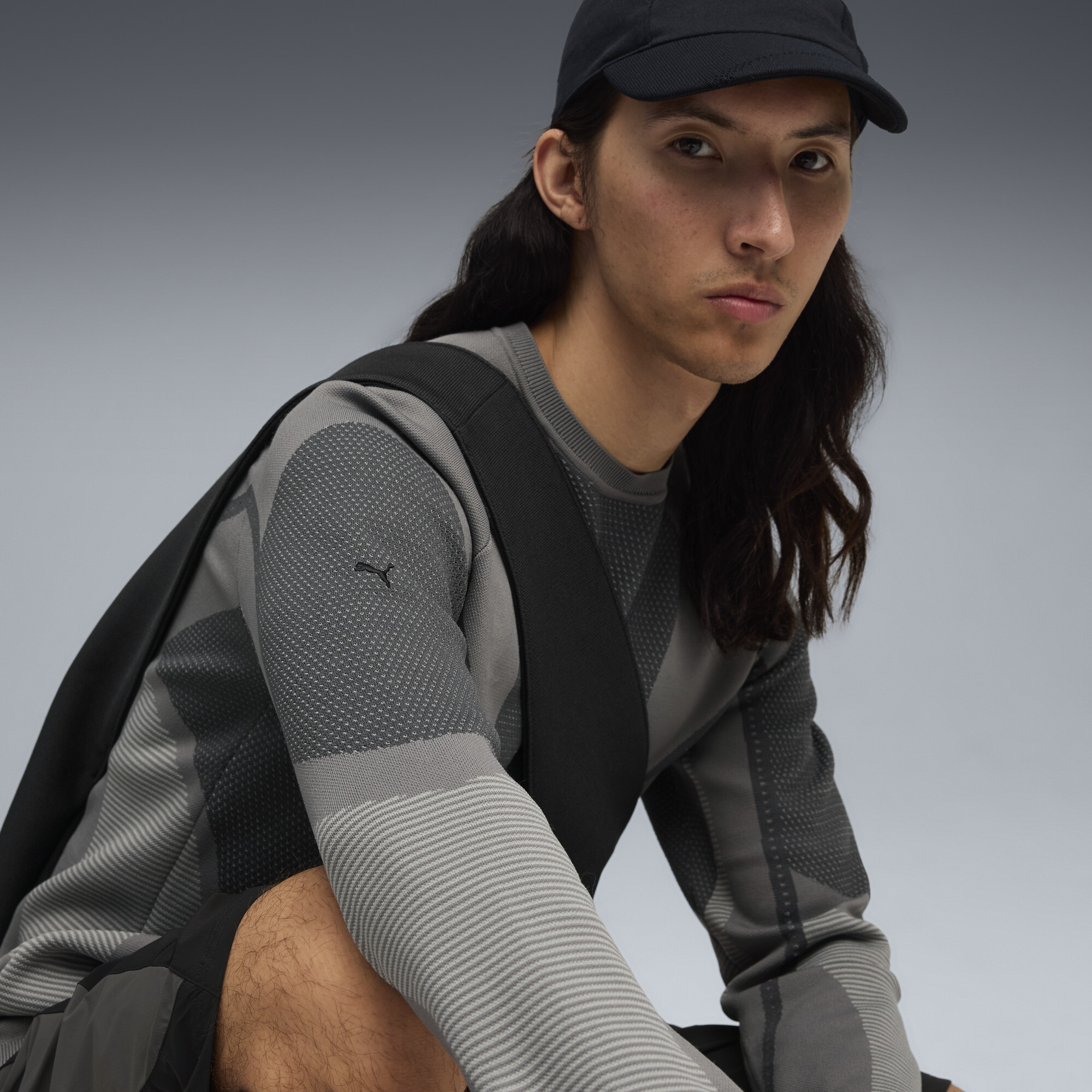 PUMA x SAN SAN GEAR gebreide top voor Heren, Grijs, Maat S thumbnail 7