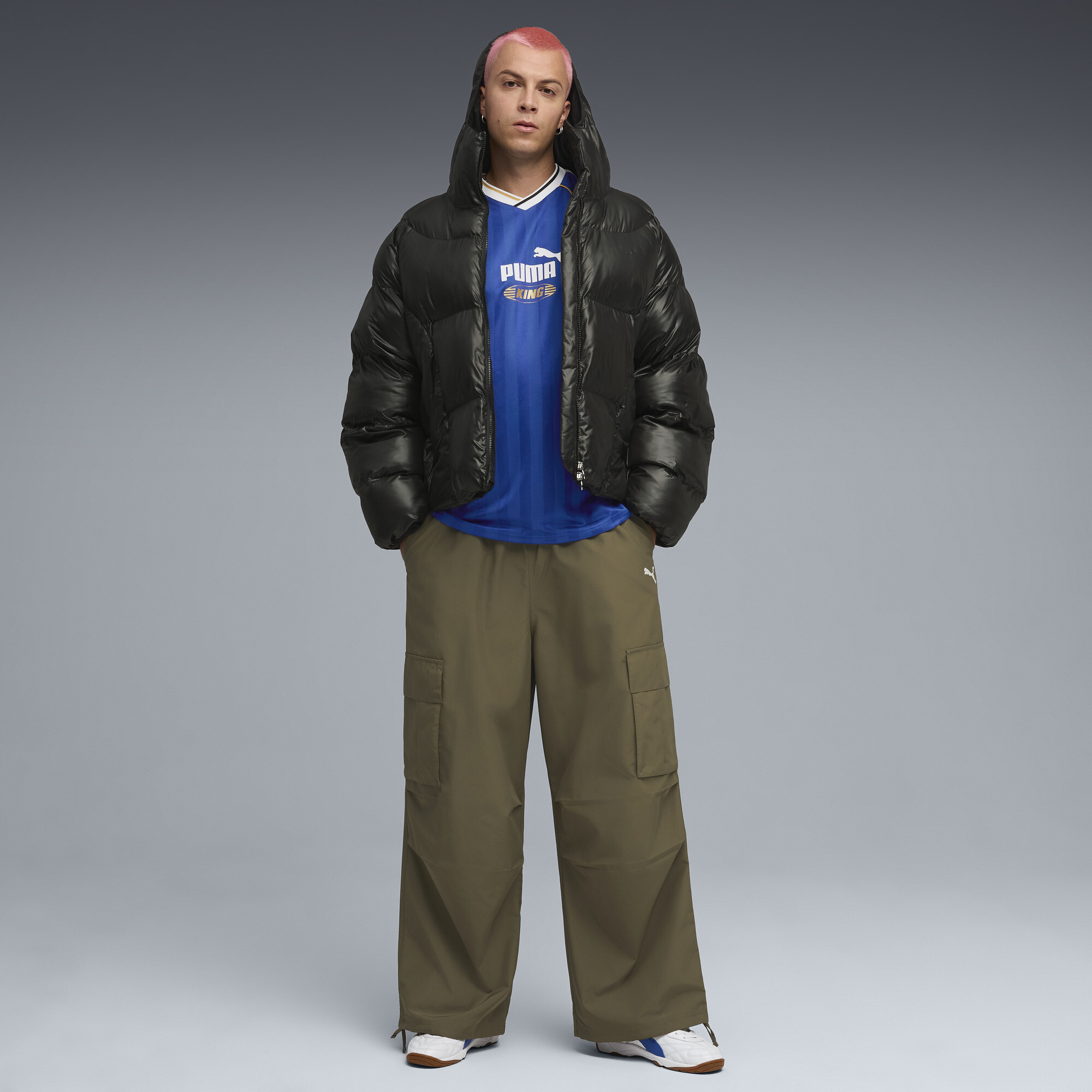 PUMA KING relaxed voetbalshirt uniseks, Blauw, Maat S thumbnail 4