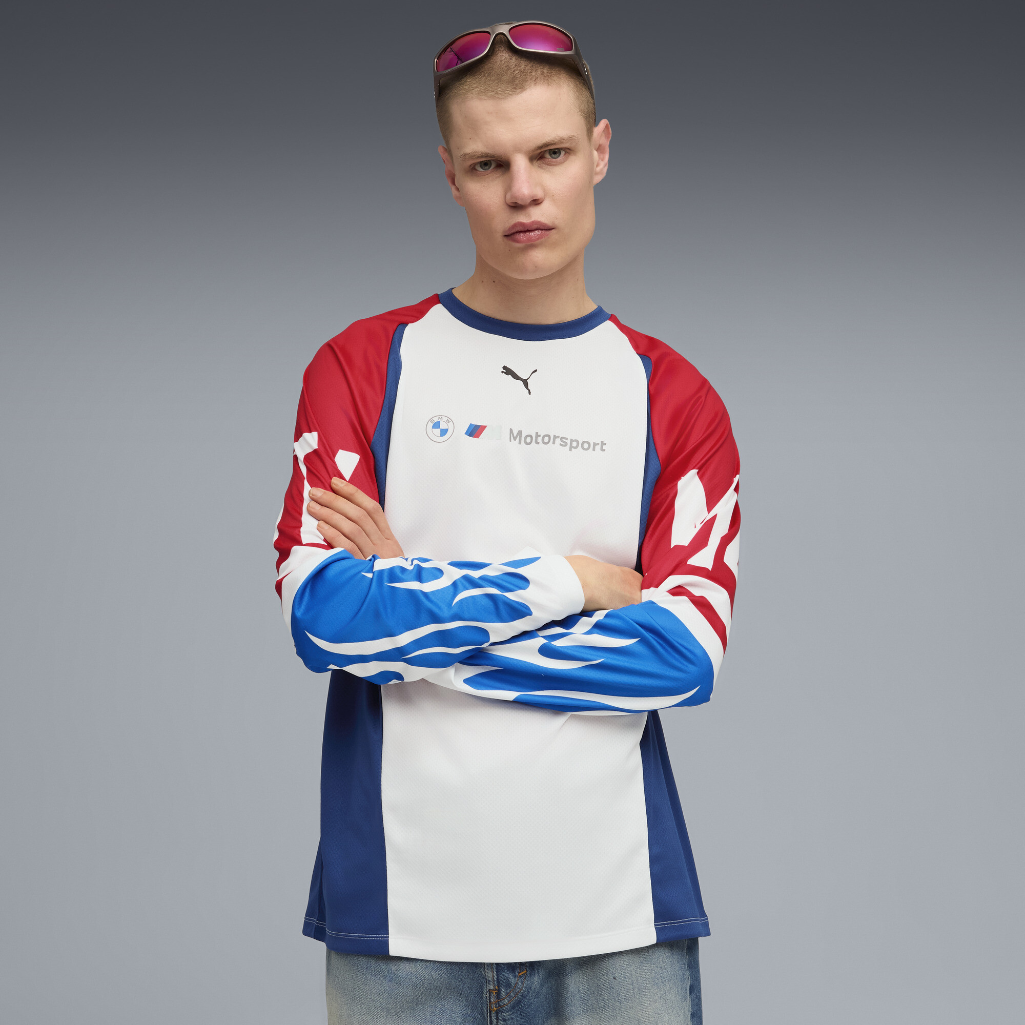 Лонгслив BMW M Motorsport Lifestyle Jersey Men | Цвет: Синий | Pro
