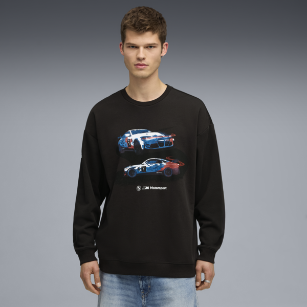 BMW M Motorsport Graphic Crew Neck Sweat Men, PUMA Black, large-ZAF