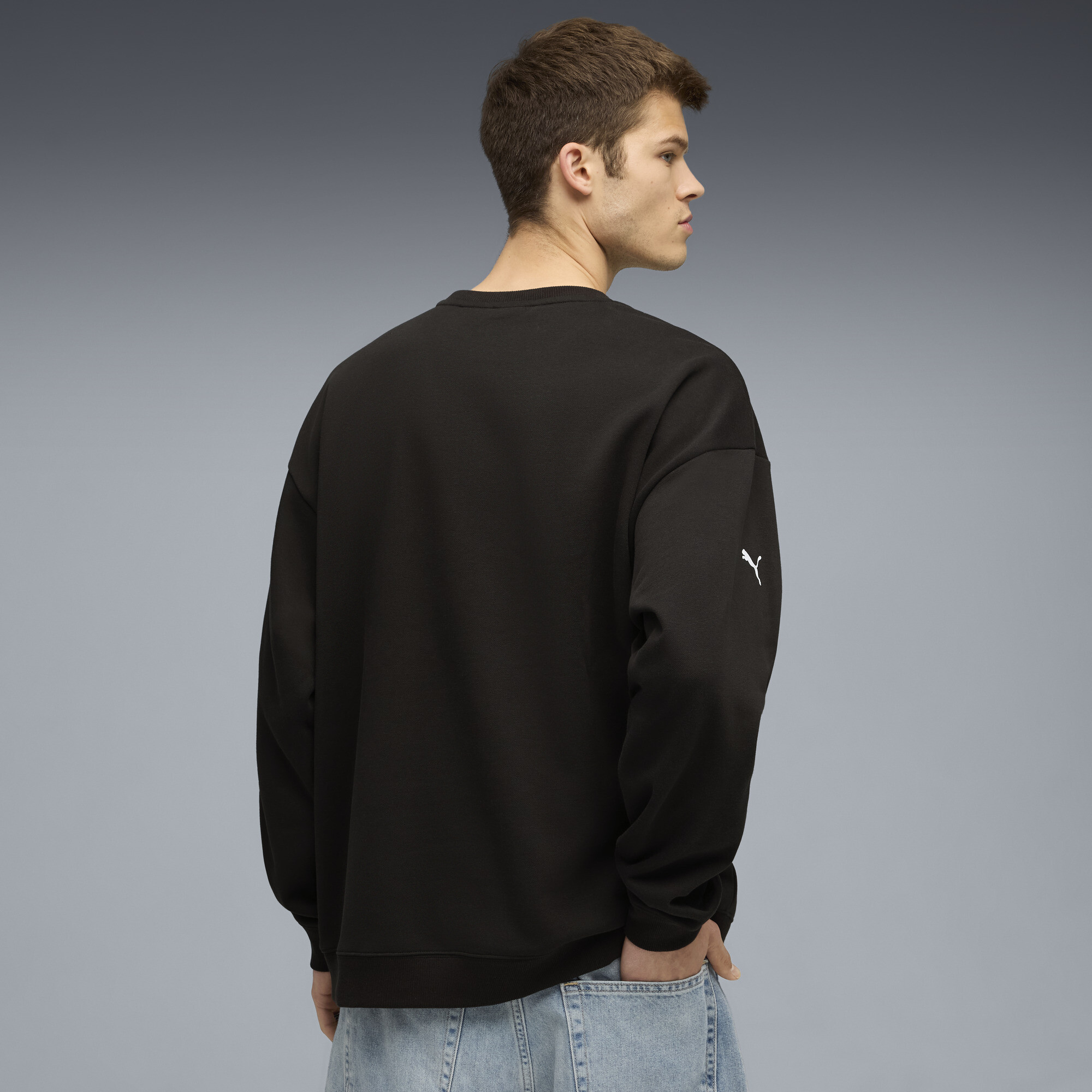 PUMA BMW M Motorsport grafisch sweatshirt met ronde hals voor Heren, Zwart, Maat XXL thumbnail 3