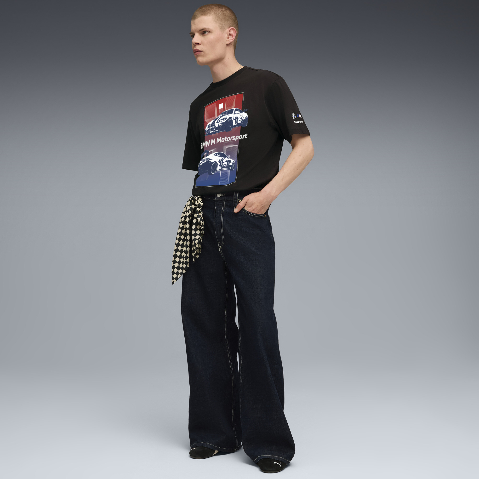 PUMA BMW M Motorsport Block T-shirt voor Heren, Zwart, Maat XL thumbnail 4