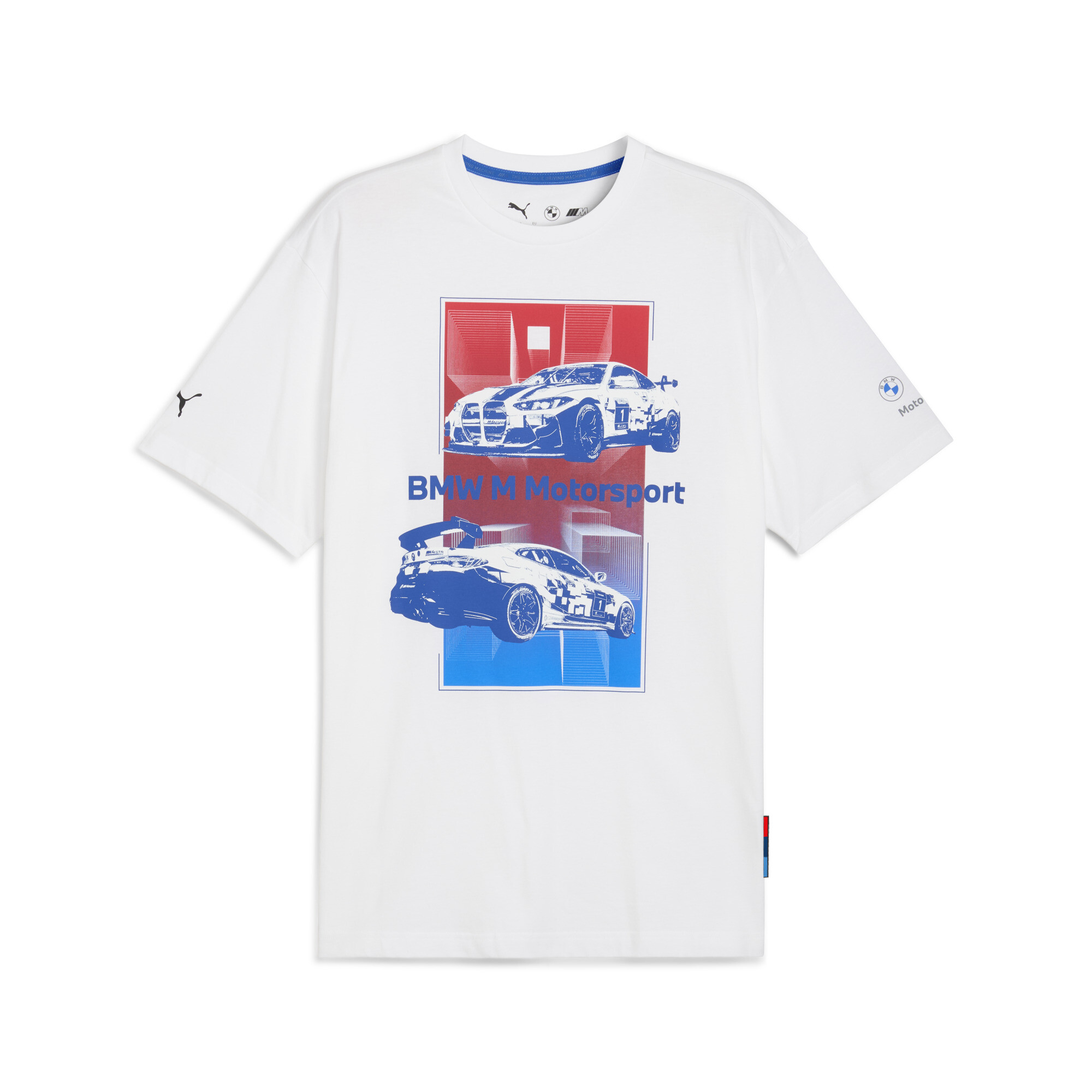 PUMA BMW M Motorsport Block T-shirt voor Heren, Wit, Maat S thumbnail 3