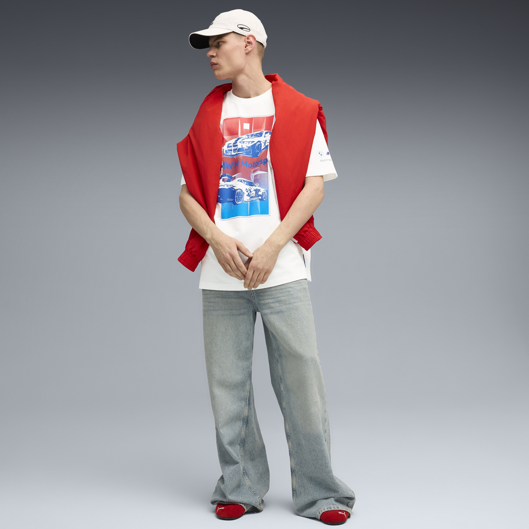 PUMA BMW M Motorsport Block T-shirt voor Heren, Wit, Maat S thumbnail 4