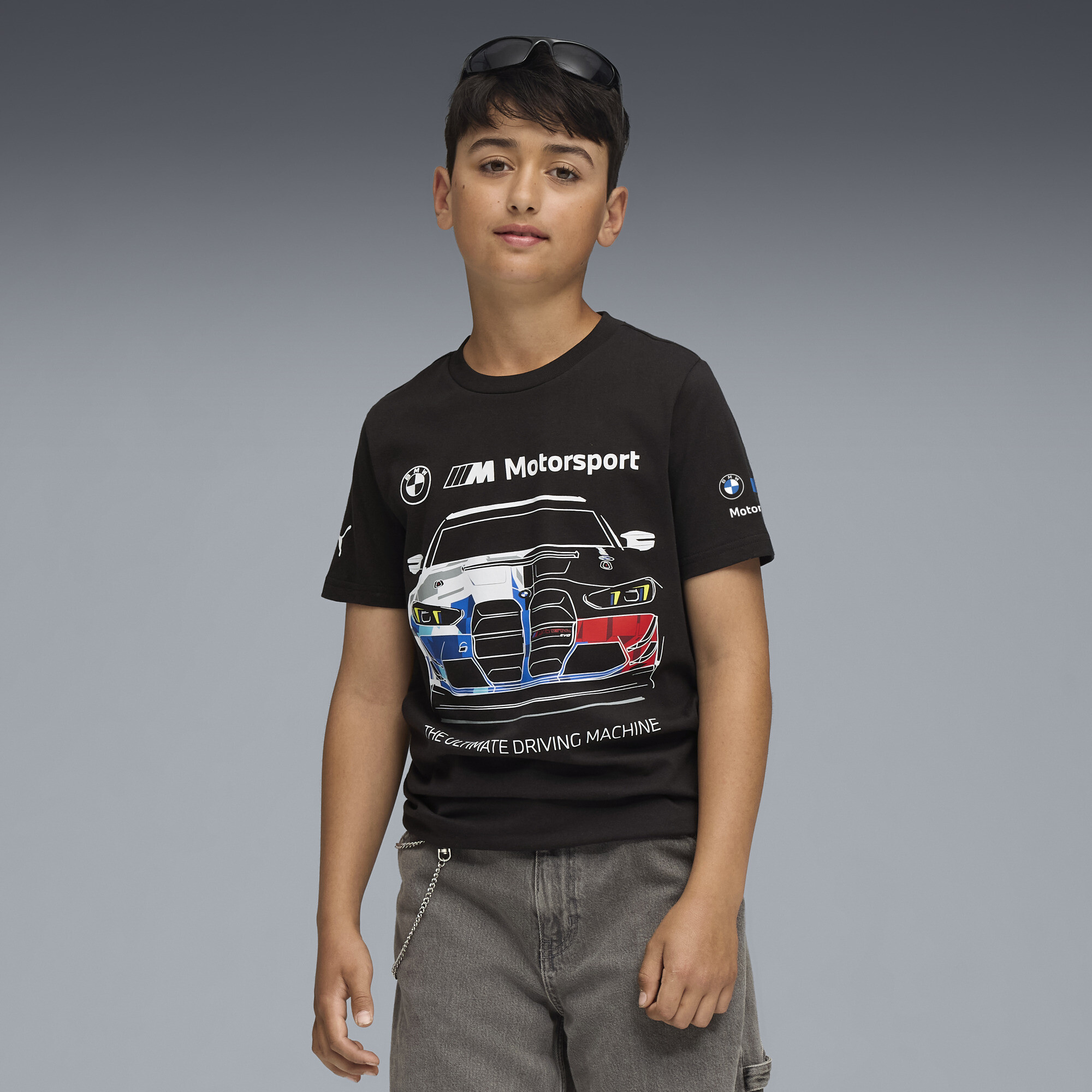 PUMA BMW M Motorsport Car Graphic T-shirt, Zwart, Maat 15-16Y thumbnail 4