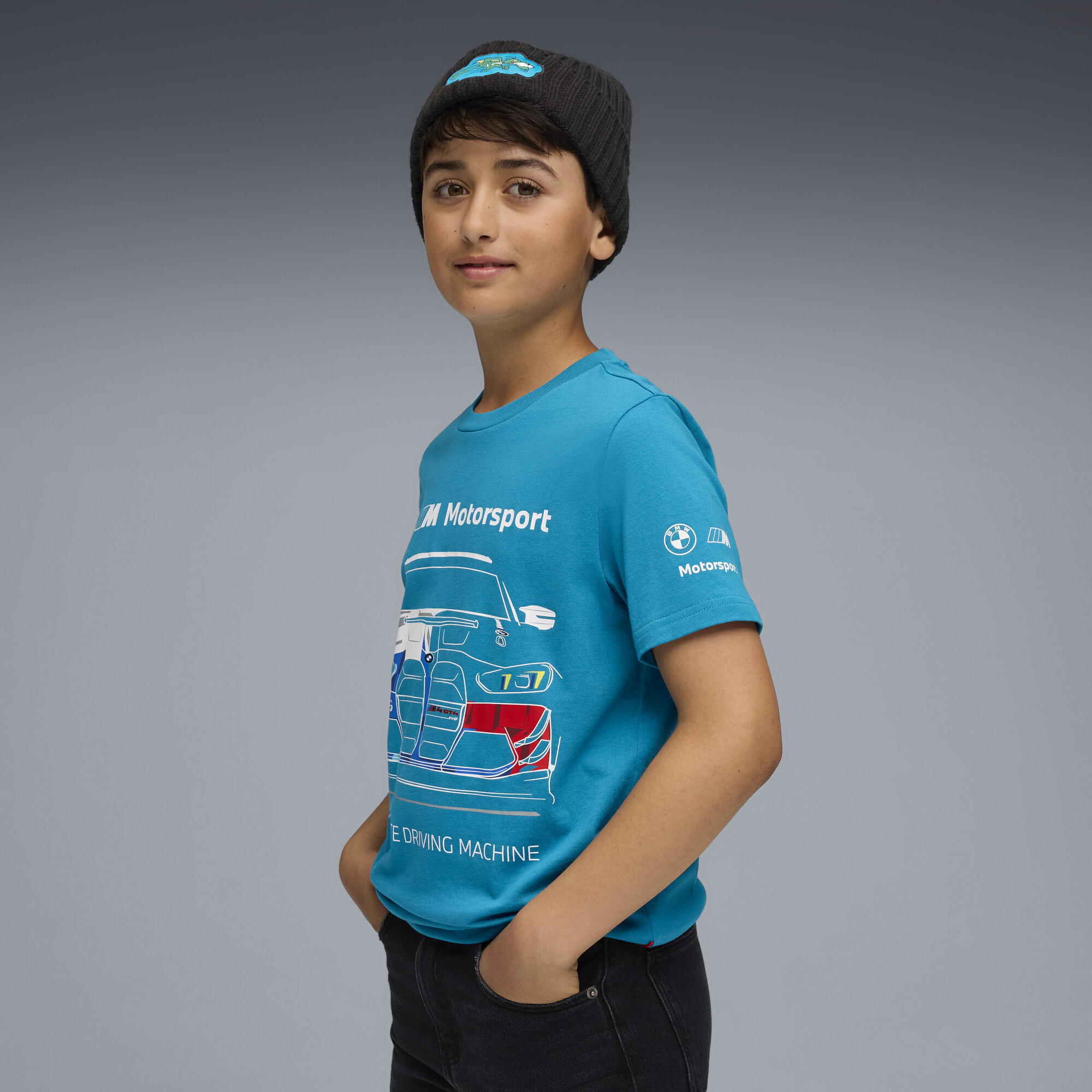 PUMA BMW M Motorsport Car Graphic T-shirt, Blauw, Maat 11-12Y thumbnail 4