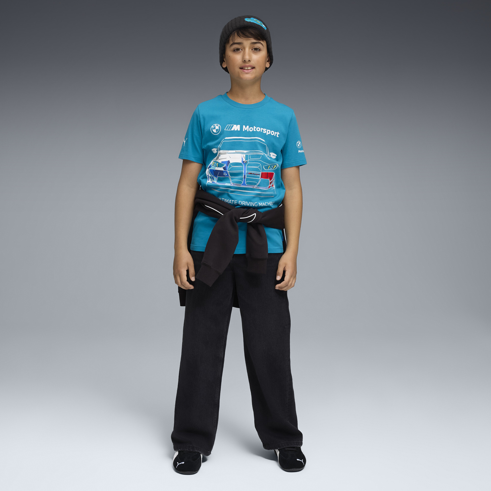 PUMA BMW M Motorsport Car Graphic T-shirt, Blauw, Maat 11-12Y thumbnail 2