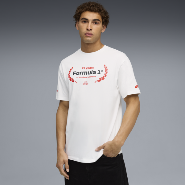 F1® Essentials Graphic Tee Men, PUMA White, large-ZAF