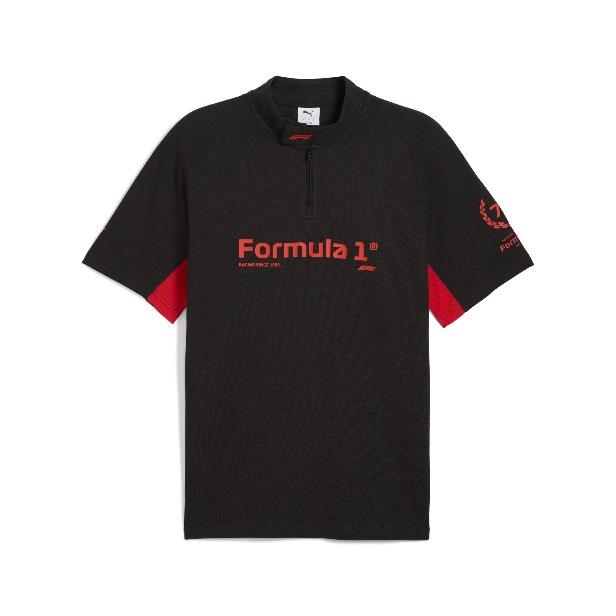 PUMA F1Â® 75 yrs normale polo voor Heren, Zwart, Maat L thumbnail 3