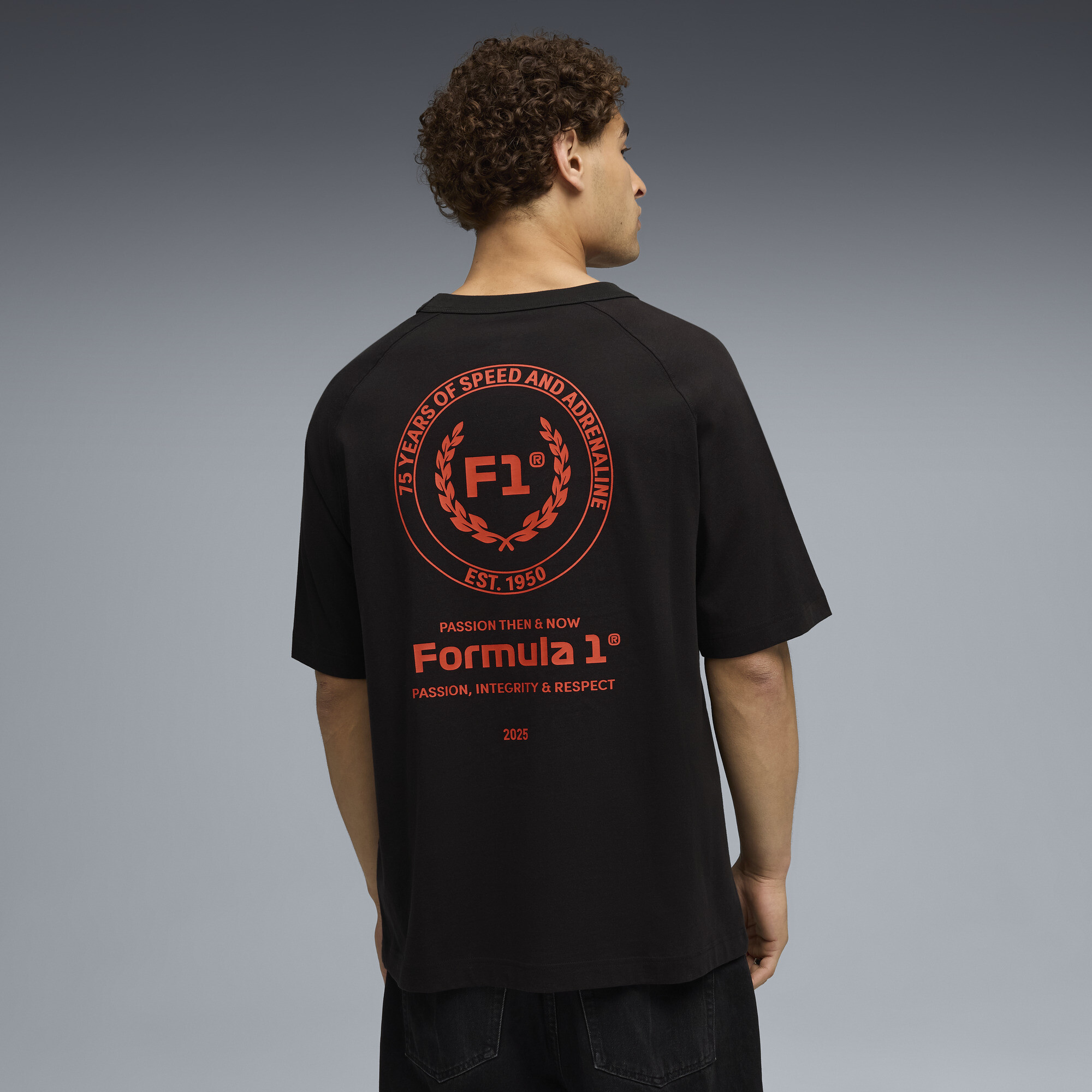 PUMA F1Â® 75 yrs relaxed T-shirt voor Heren, Zwart, Maat XS thumbnail 5