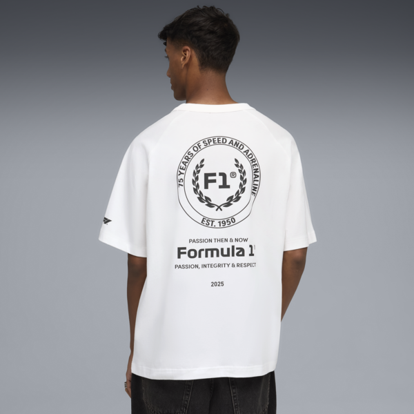 F1® 75yrs Relaxed Tee Men, PUMA White, large-ZAF