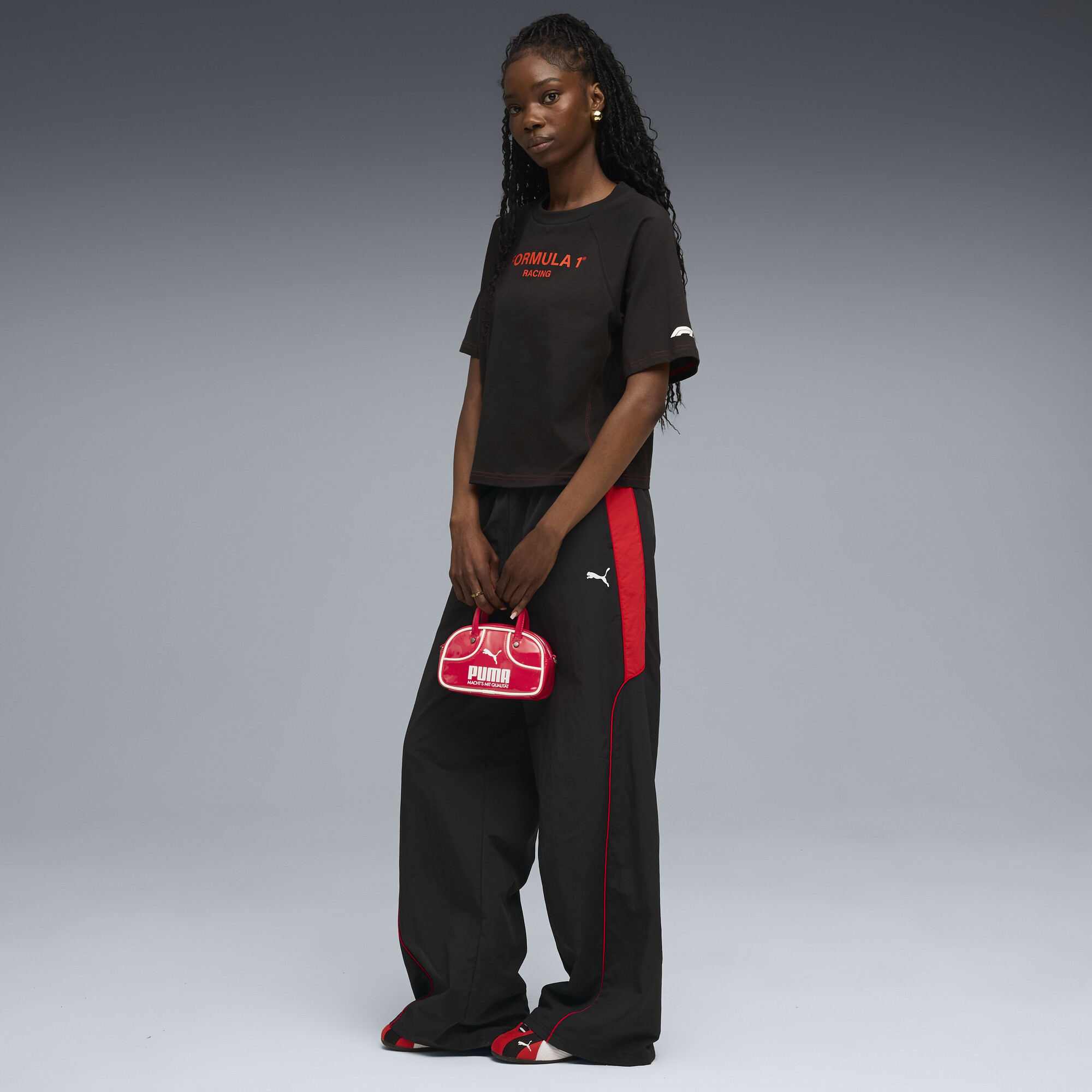 PUMA F1Â® geweven broek voor Dames, Zwart, Maat L thumbnail 2