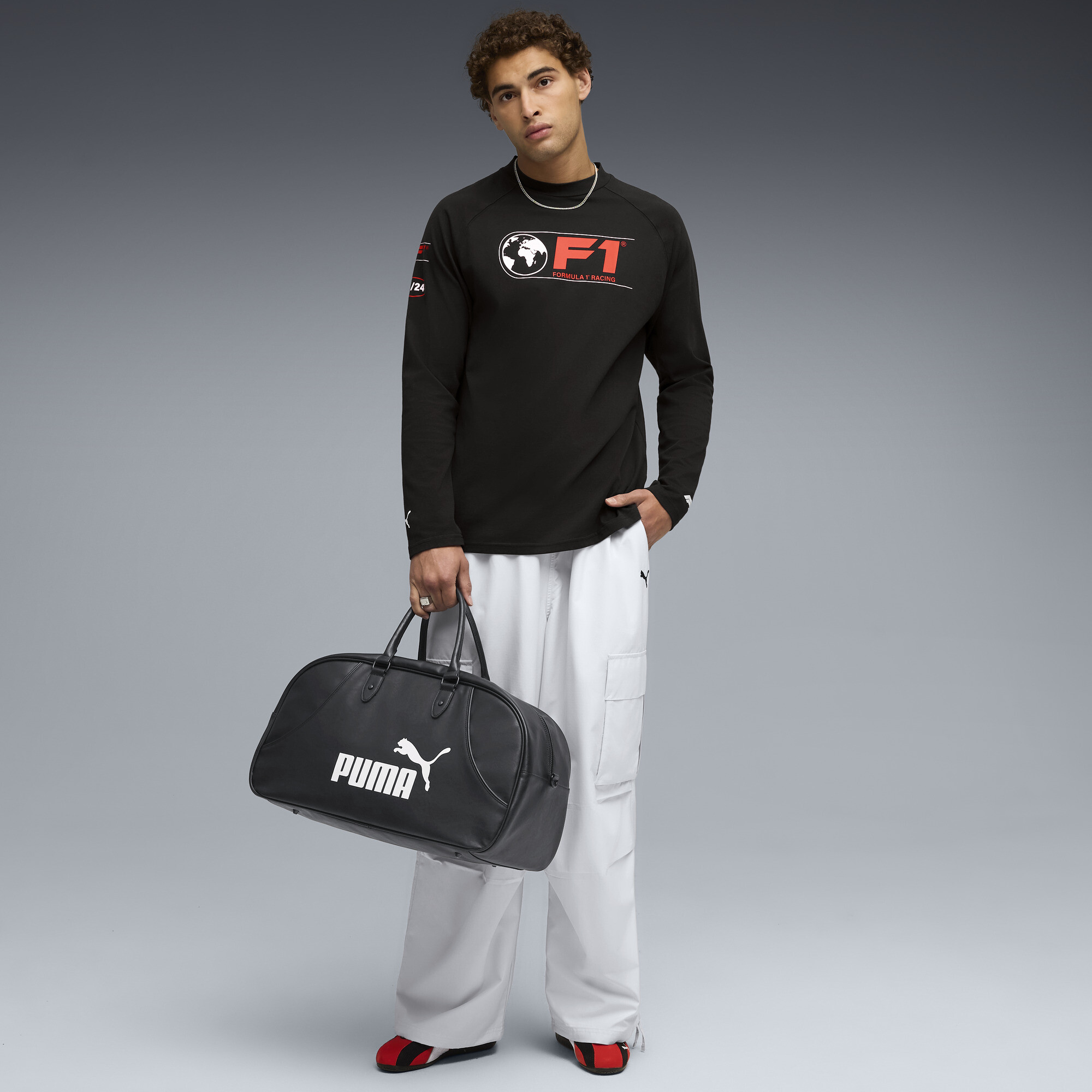 PUMA F1Â® T-shirt met lange mouwen voor Heren, Zwart, Maat L thumbnail 4