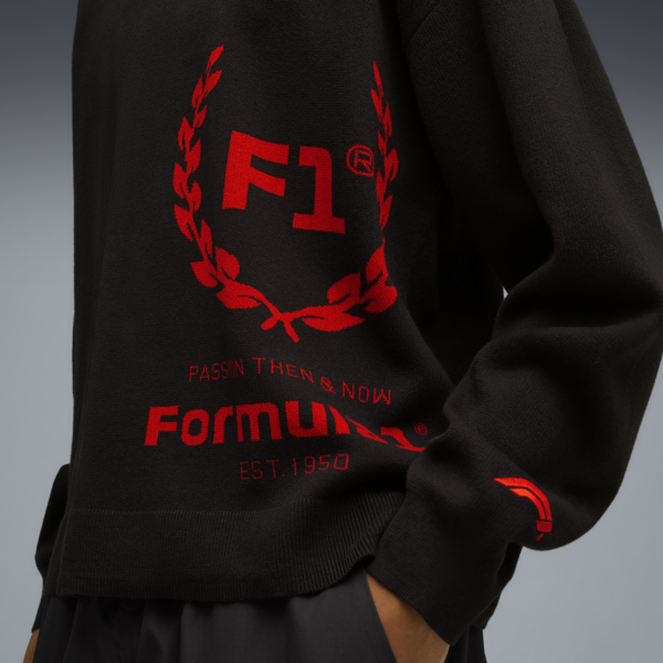 F1® 75 Yrs Knitted Crew Neck Men, PUMA Black, large-ZAF