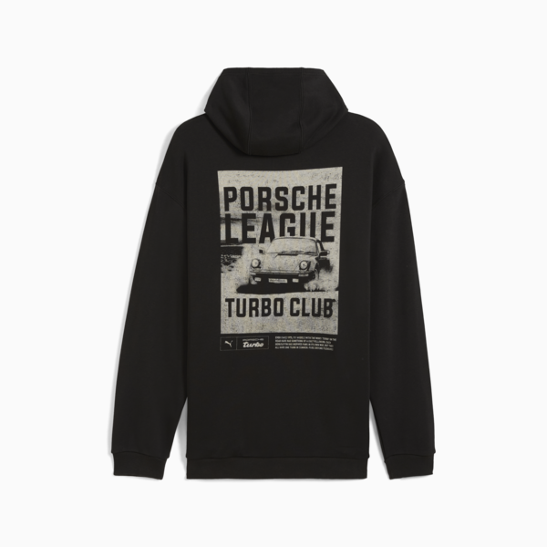 Porsche Legacy Graphic Hoodie Men, PUMA Black, large-ZAF