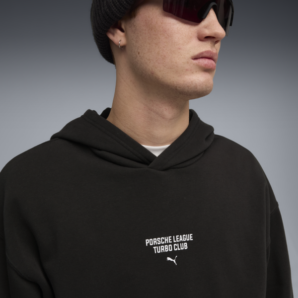 Porsche Legacy Graphic Hoodie Men, PUMA Black, large-ZAF