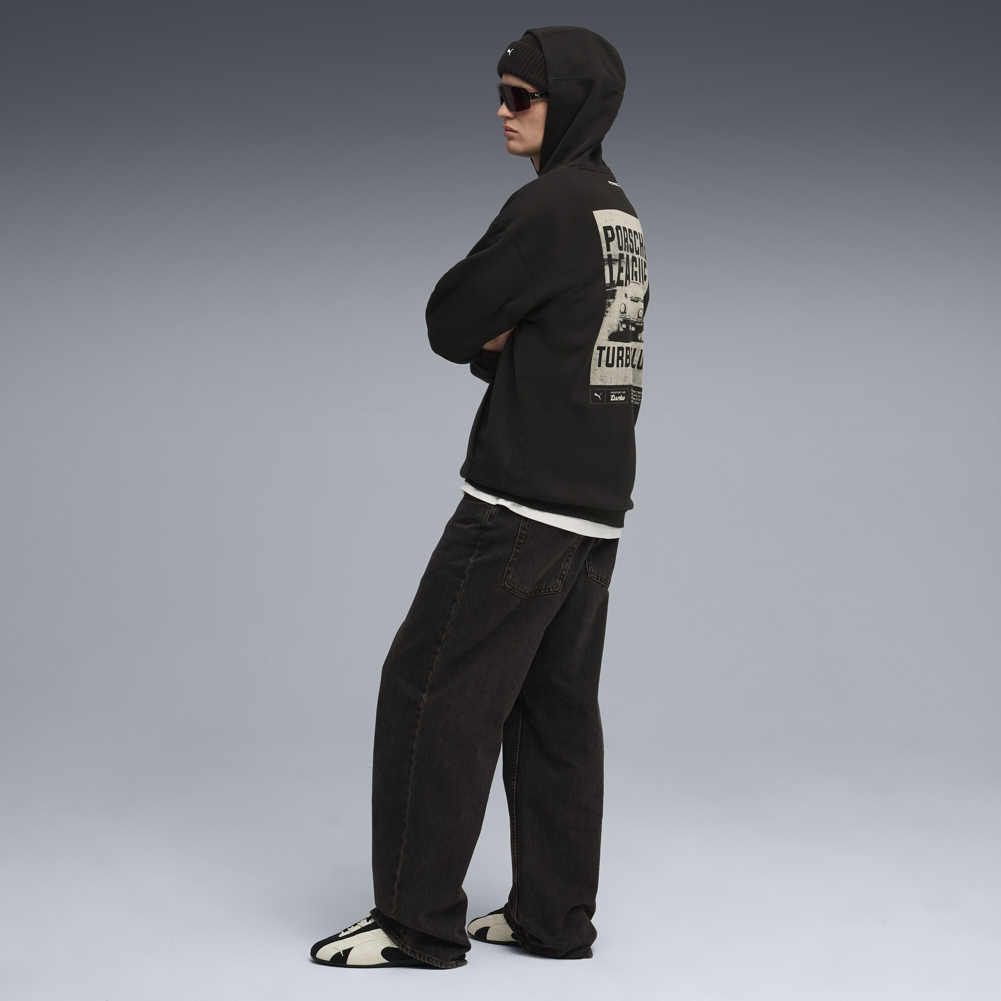 PUMA Porsche Legacy 911 hoodie met print voor Heren, Zwart, Maat XS thumbnail 4