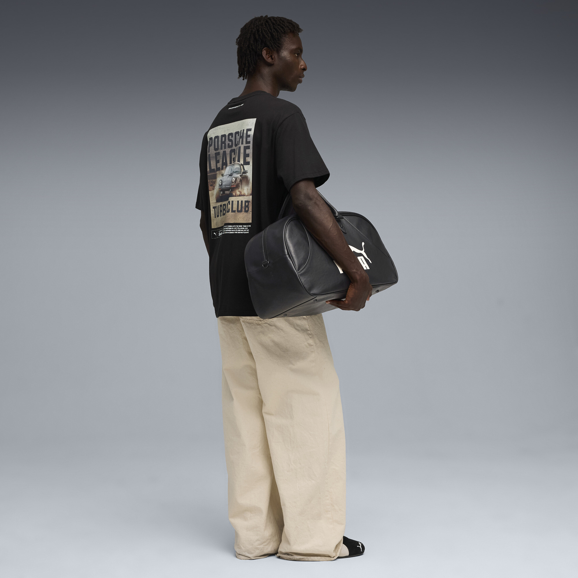 PUMA Porsche Legacy T-shirt met print voor Heren, Zwart, Maat L thumbnail 4