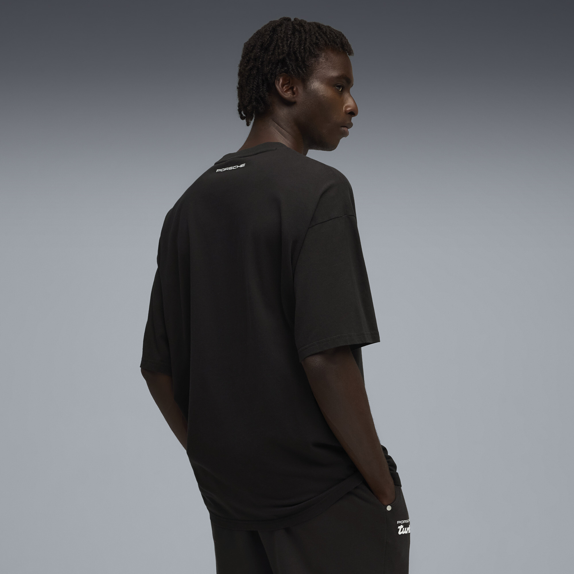 PUMA x PORSCHE LEGACY 2 T-shirt met print voor Heren, Zwart, Maat L thumbnail 5