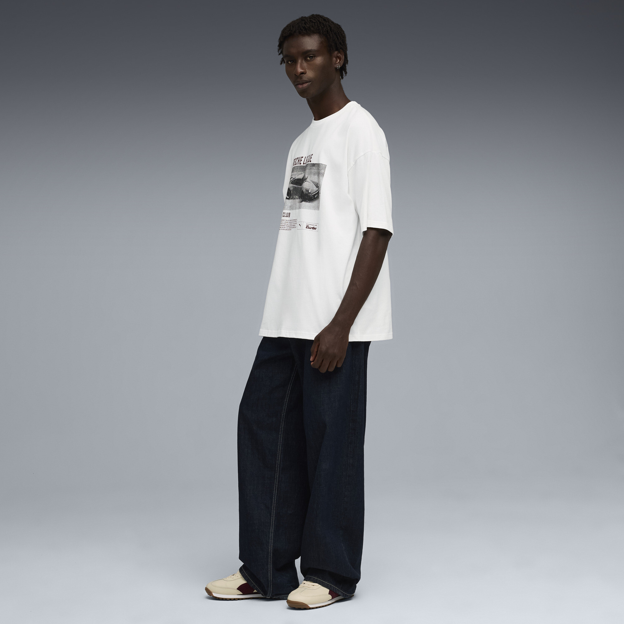 PUMA x PORSCHE LEGACY 2 T-shirt met print voor Heren, Wit, Maat S thumbnail 4