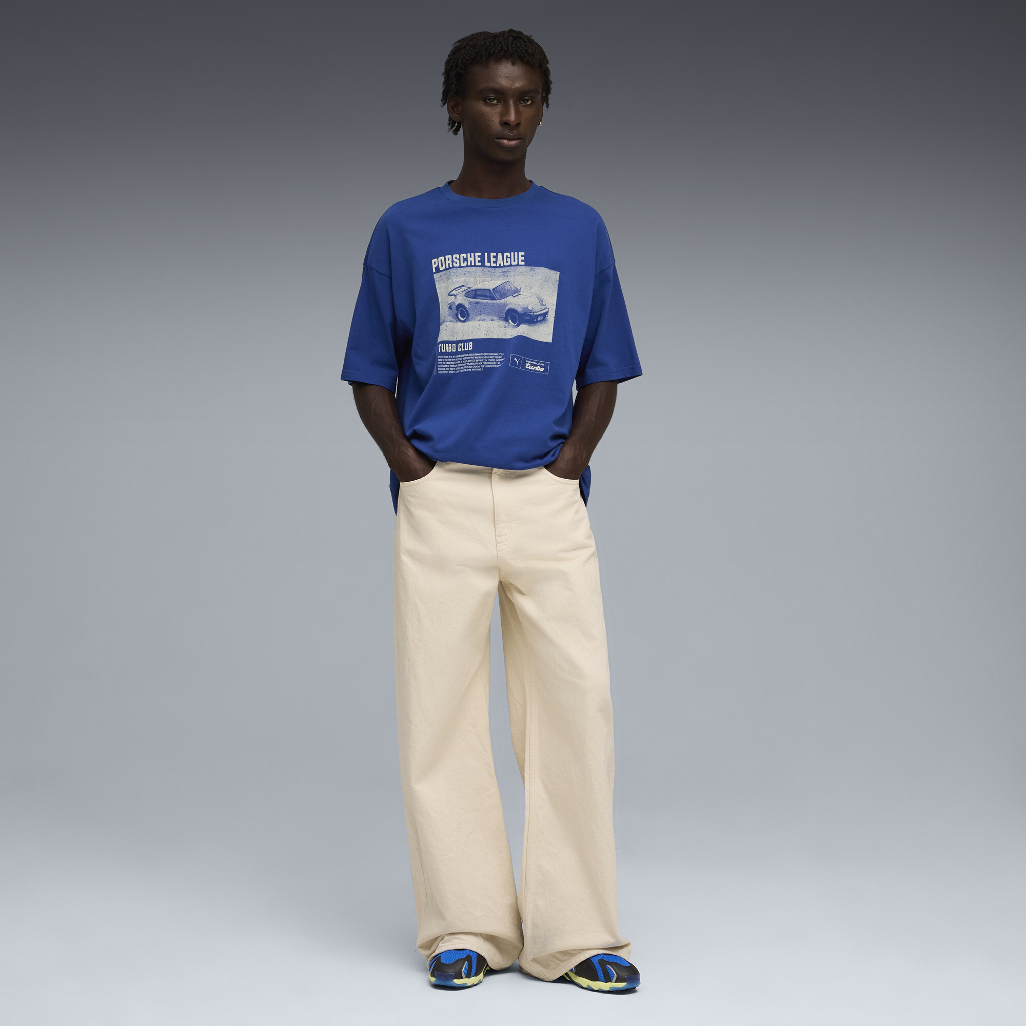 PUMA x PORSCHE LEGACY 2 T-shirt met print voor Heren, Blauw, Maat S thumbnail 4