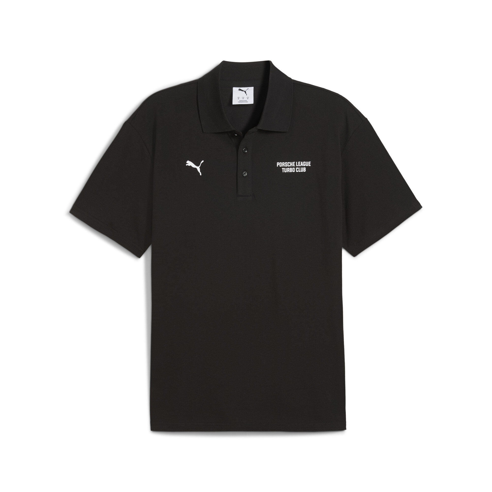 PUMA Porsche Legacy polo voor Heren, Zwart, Maat L thumbnail 3