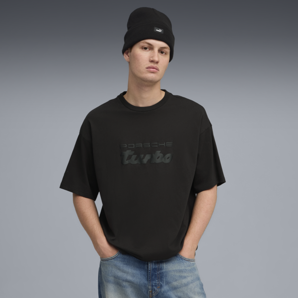 Porsche Legacy Essentials Tee Men, PUMA Black, large-ZAF