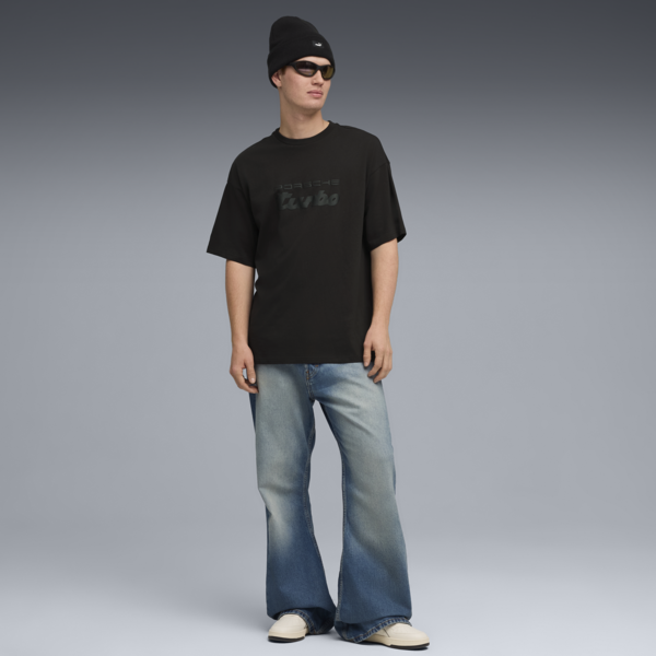 Porsche Legacy Essentials Tee Men, PUMA Black, large-ZAF