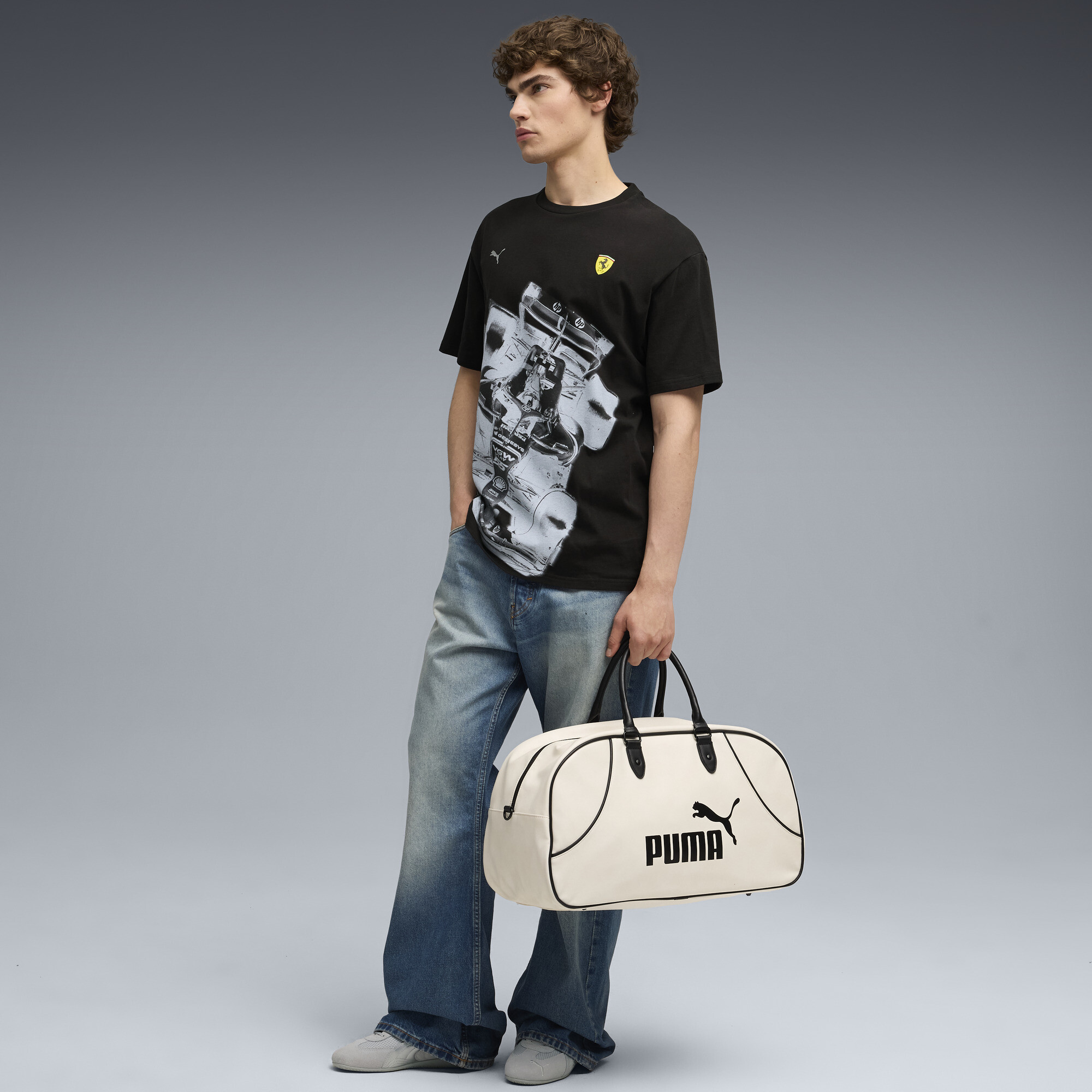 PUMA Scuderia Ferrari Premium T-shirt voor Heren, Zwart, Maat XS thumbnail 2