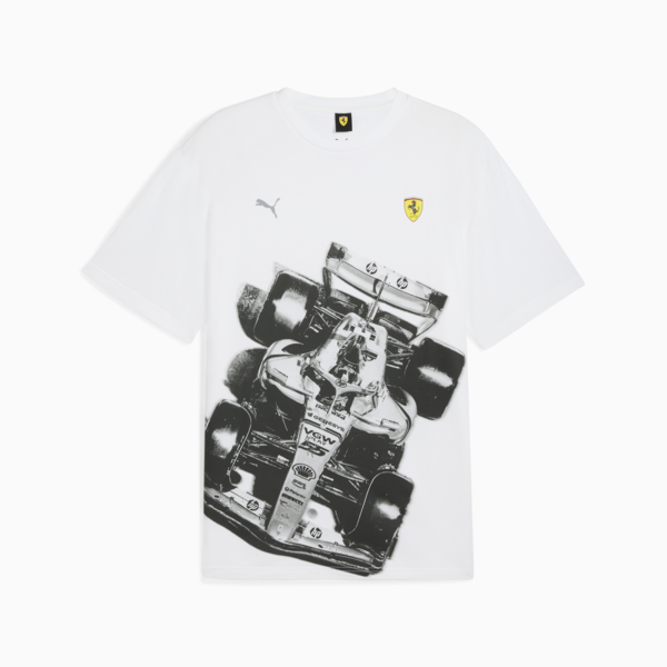 Scuderia Ferrari Premium Tee Men, PUMA White, large-ZAF