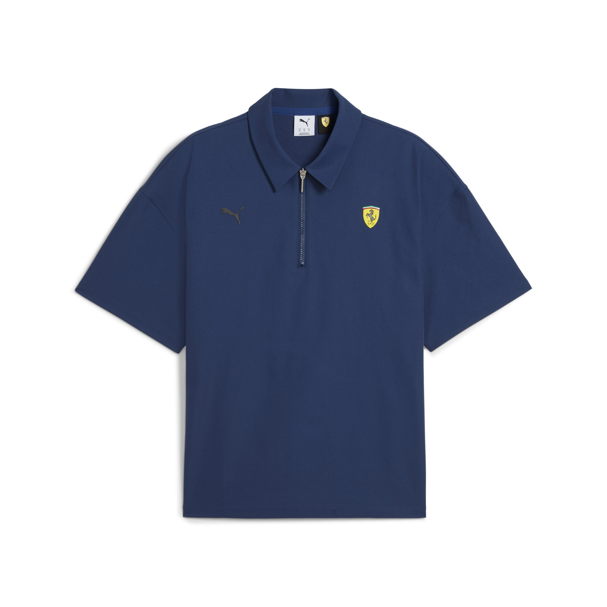PUMA Scuderia Ferrari Premium polo voor Heren, Blauw, Maat S thumbnail 3