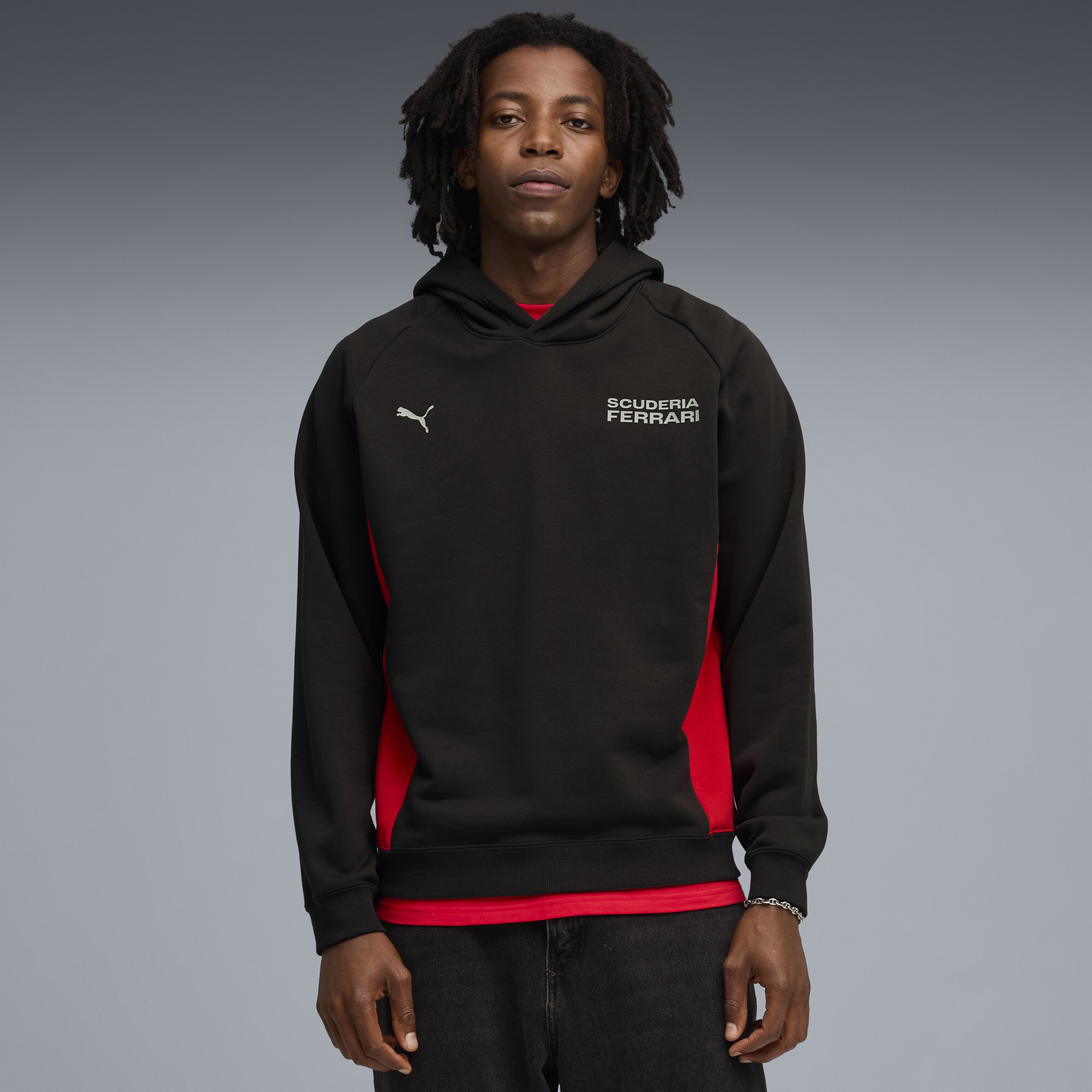PUMA Scuderia Ferrari Lifestyle hoodie voor Heren, Zwart, Maat XXL thumbnail 6