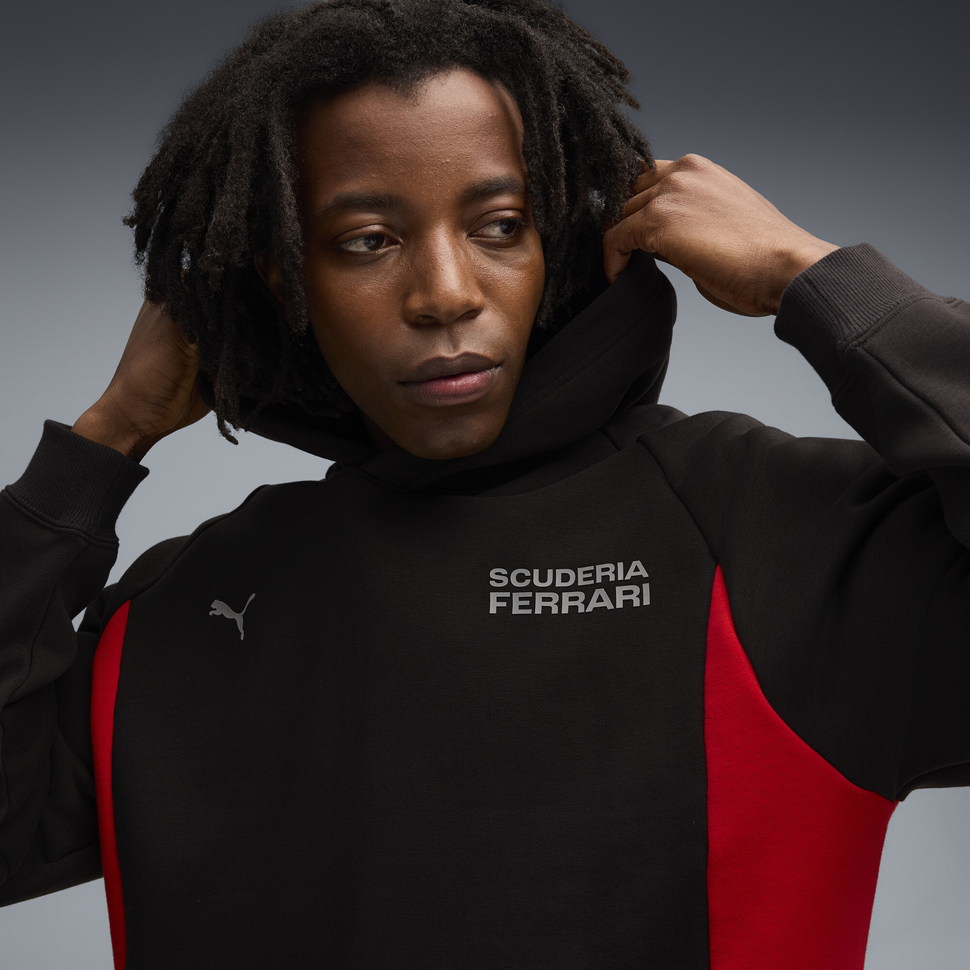 PUMA Scuderia Ferrari Lifestyle hoodie voor Heren, Zwart, Maat XXL thumbnail 5