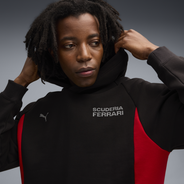 Scuderia Ferrari Lifestyle Hoodie Men, PUMA Black, large-ZAF