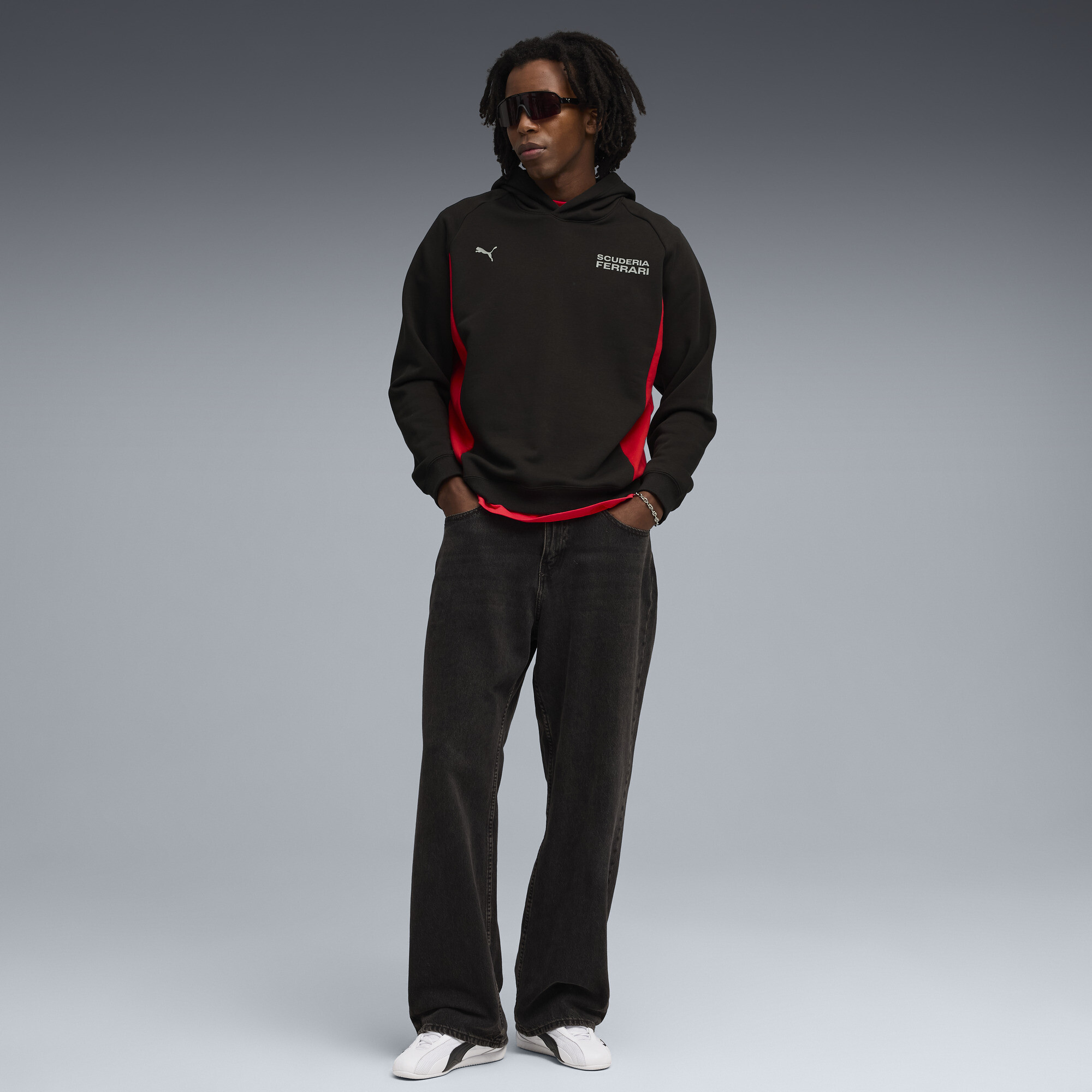 PUMA Scuderia Ferrari Lifestyle hoodie voor Heren, Zwart, Maat XXL thumbnail 4