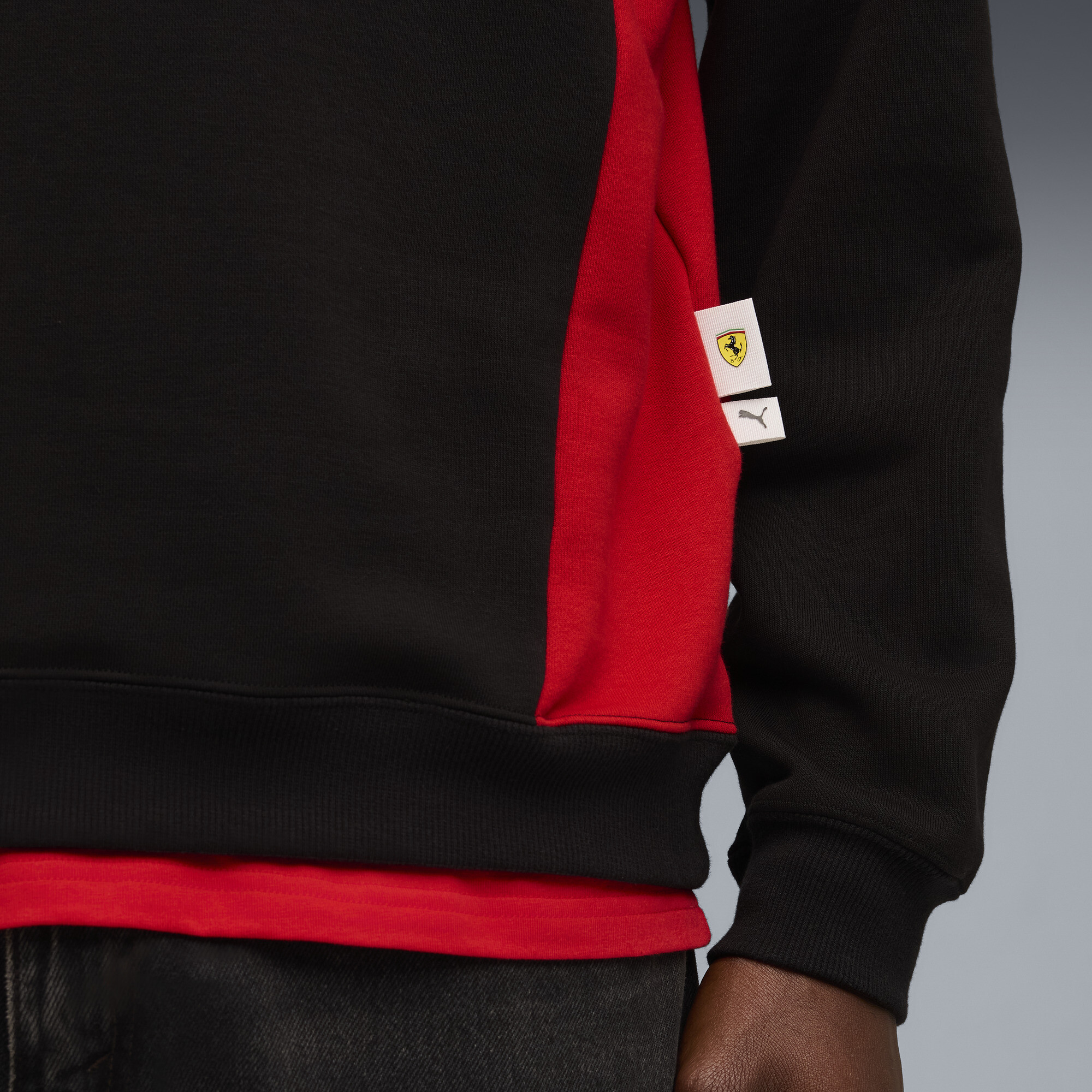PUMA Scuderia Ferrari Lifestyle hoodie voor Heren, Zwart, Maat XXL thumbnail 2