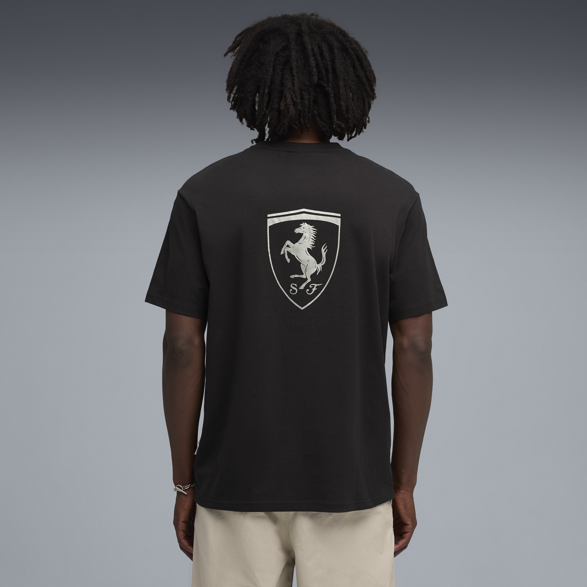 PUMA Scuderia Ferrari Lifestyle T-shirt voor Heren, Zwart, Maat M thumbnail 3