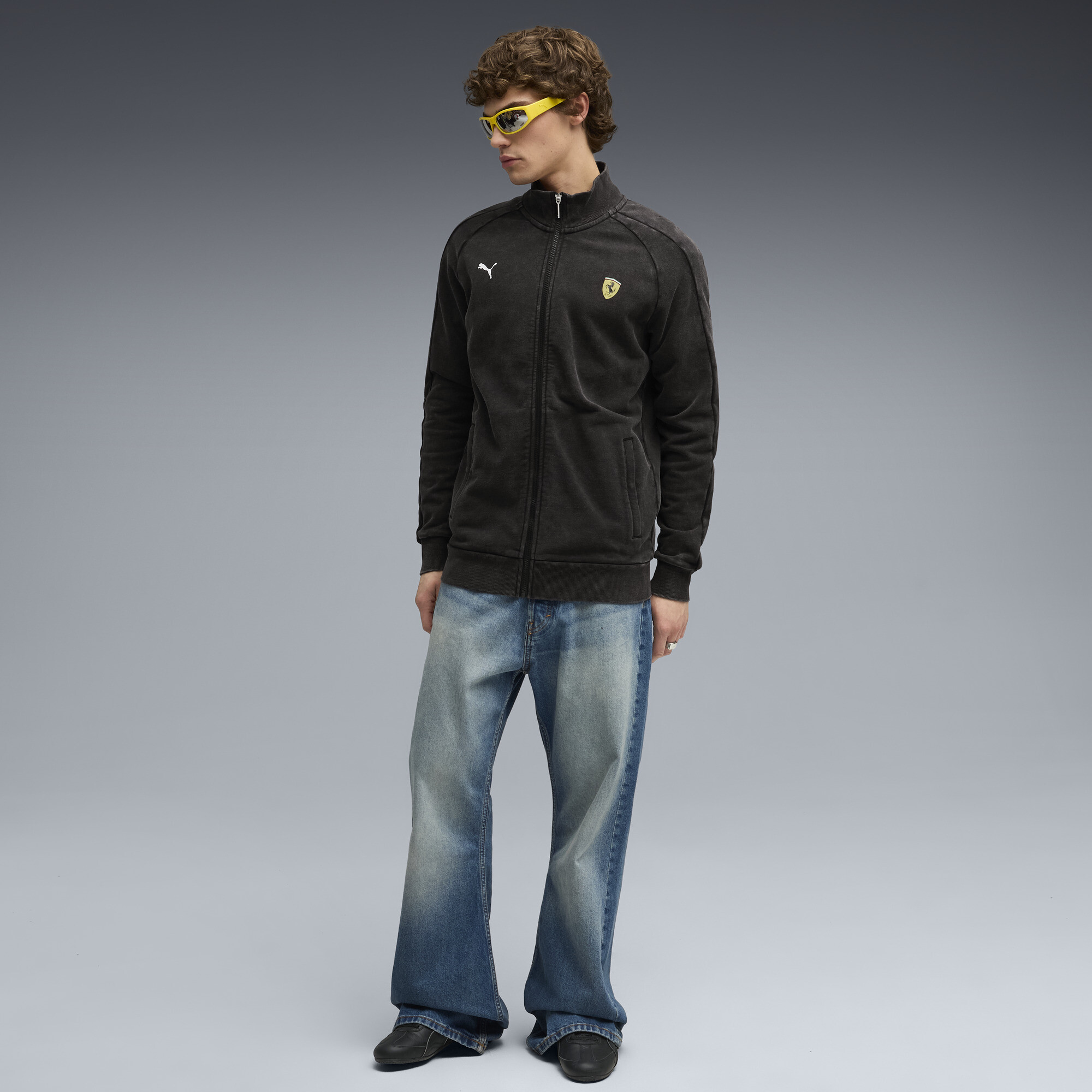 PUMA Scuderia Ferrari T7-jack voor Heren, Zwart, Maat XXL thumbnail 6