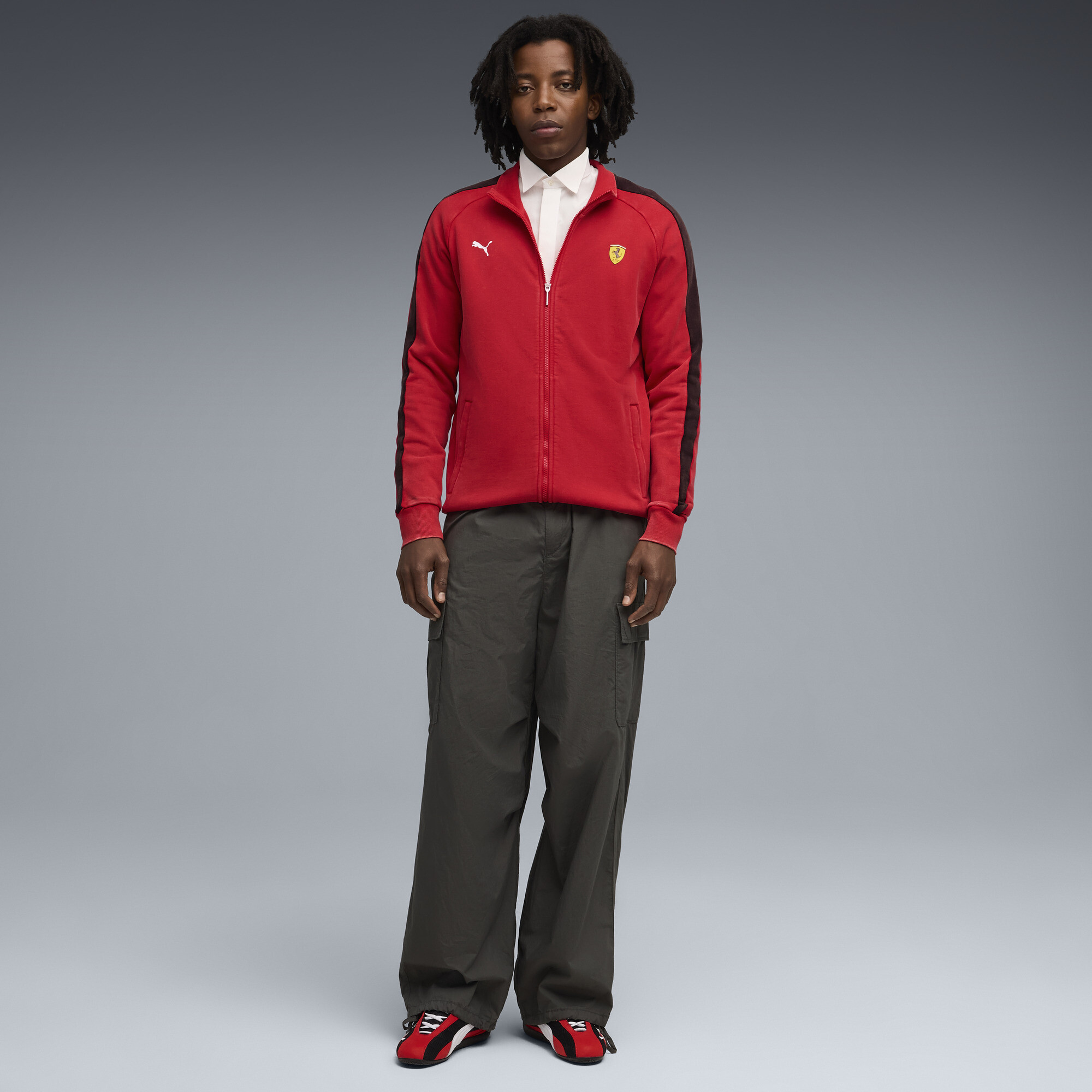 PUMA Scuderia Ferrari T7-jack voor Heren, Rood, Maat L thumbnail 6