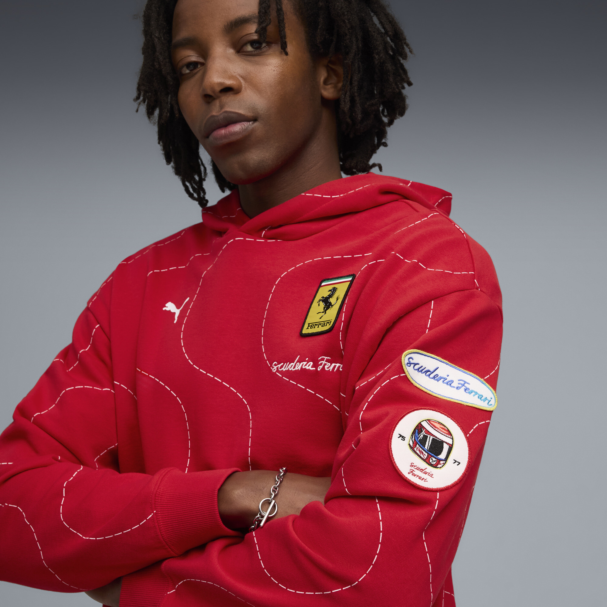 PUMA Scuderia Ferrari HP Monza hoodie voor Heren, Rood, Maat XL thumbnail 7