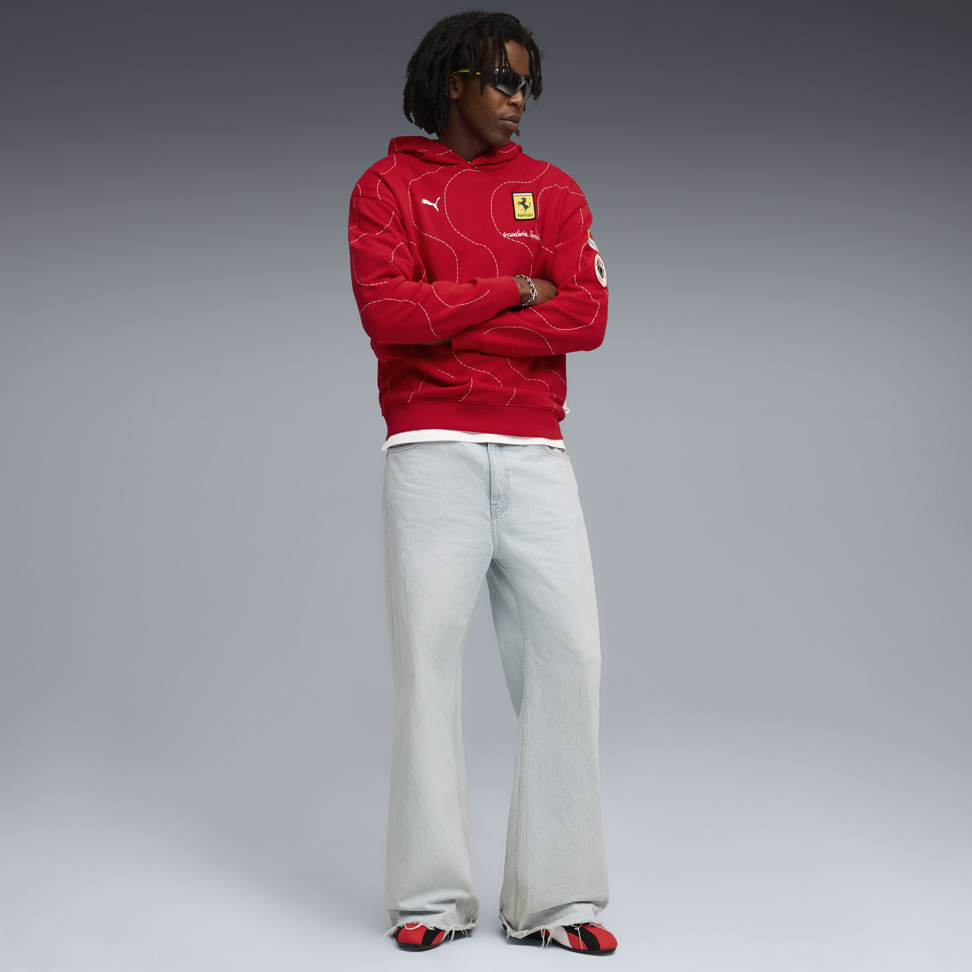 PUMA Scuderia Ferrari HP Monza hoodie voor Heren, Rood, Maat XL thumbnail 6