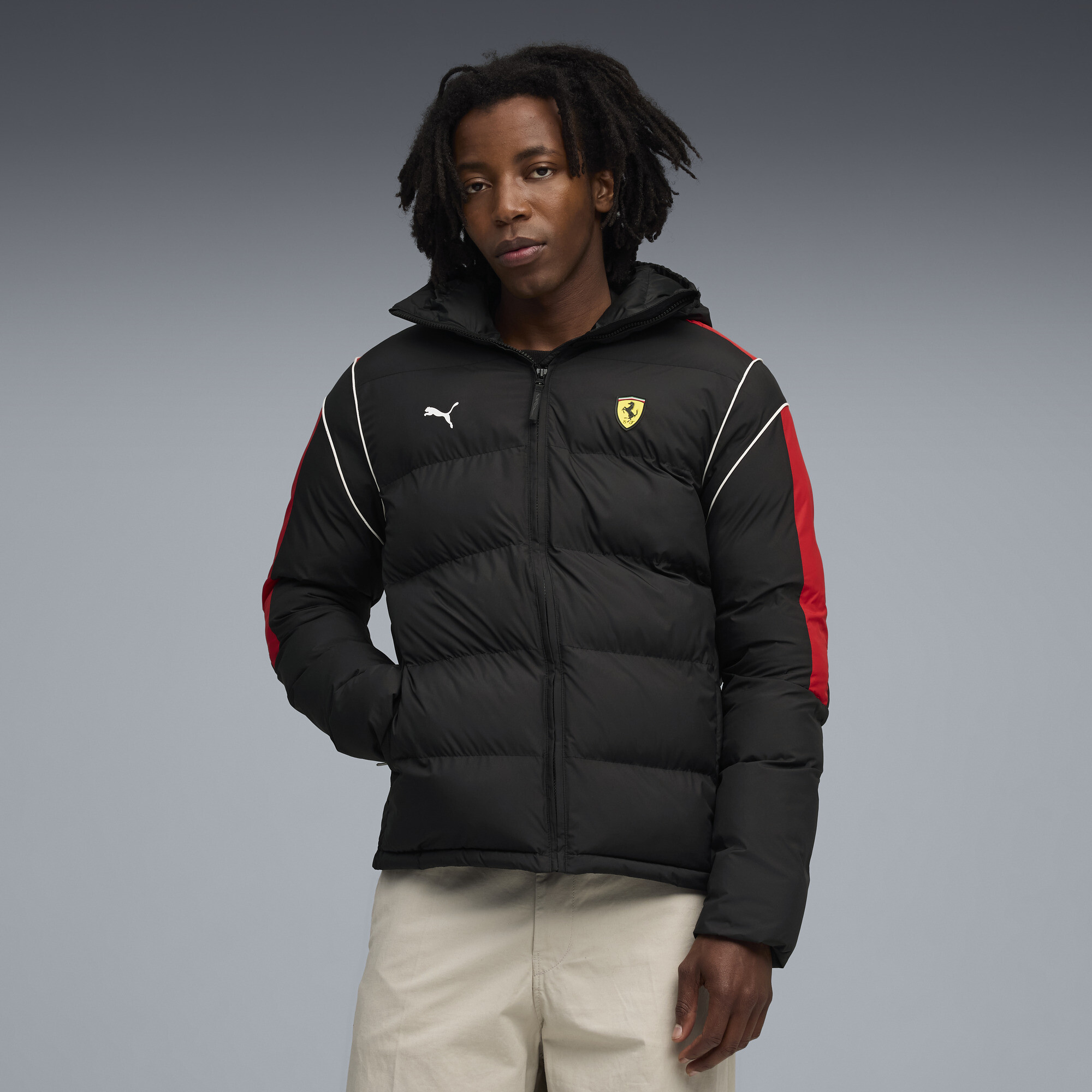フェラーリ　ダウン Куртка Scuderia Ferrari MT7 Puffer Jacket Men | Цвет: Черный