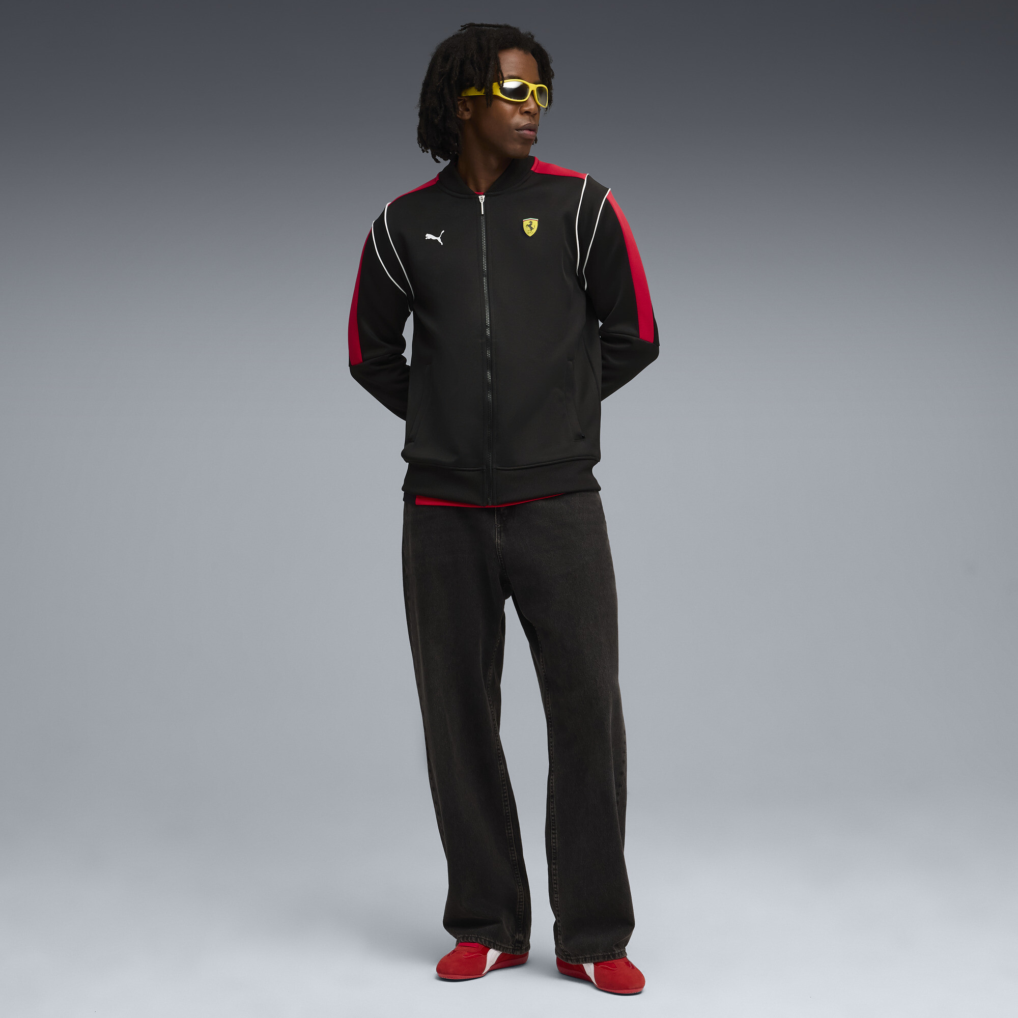PUMA Scuderia Ferrari MT7 trainingsjack voor Heren, Zwart, Maat XXL thumbnail 6