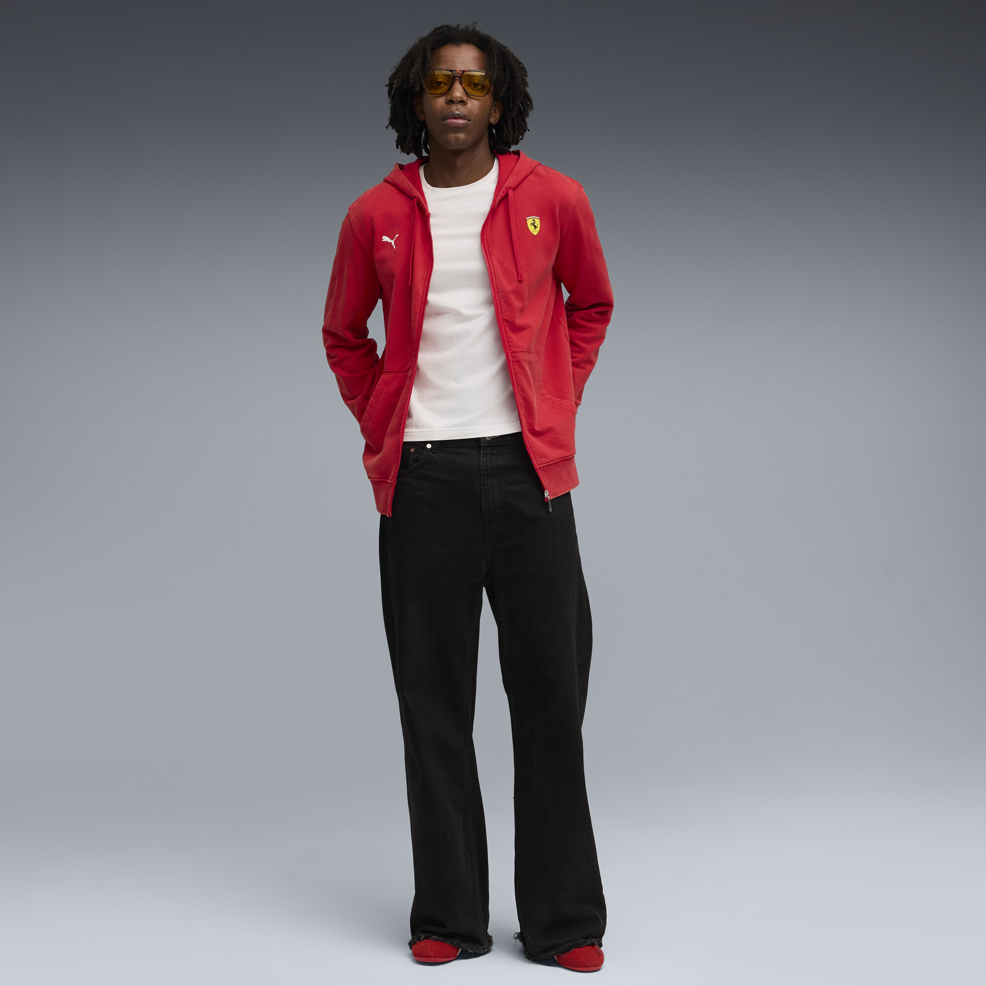 PUMA Scuderia Ferrari Sportswear sweatjack met capuchon voor Heren, Rood, Maat S thumbnail 4